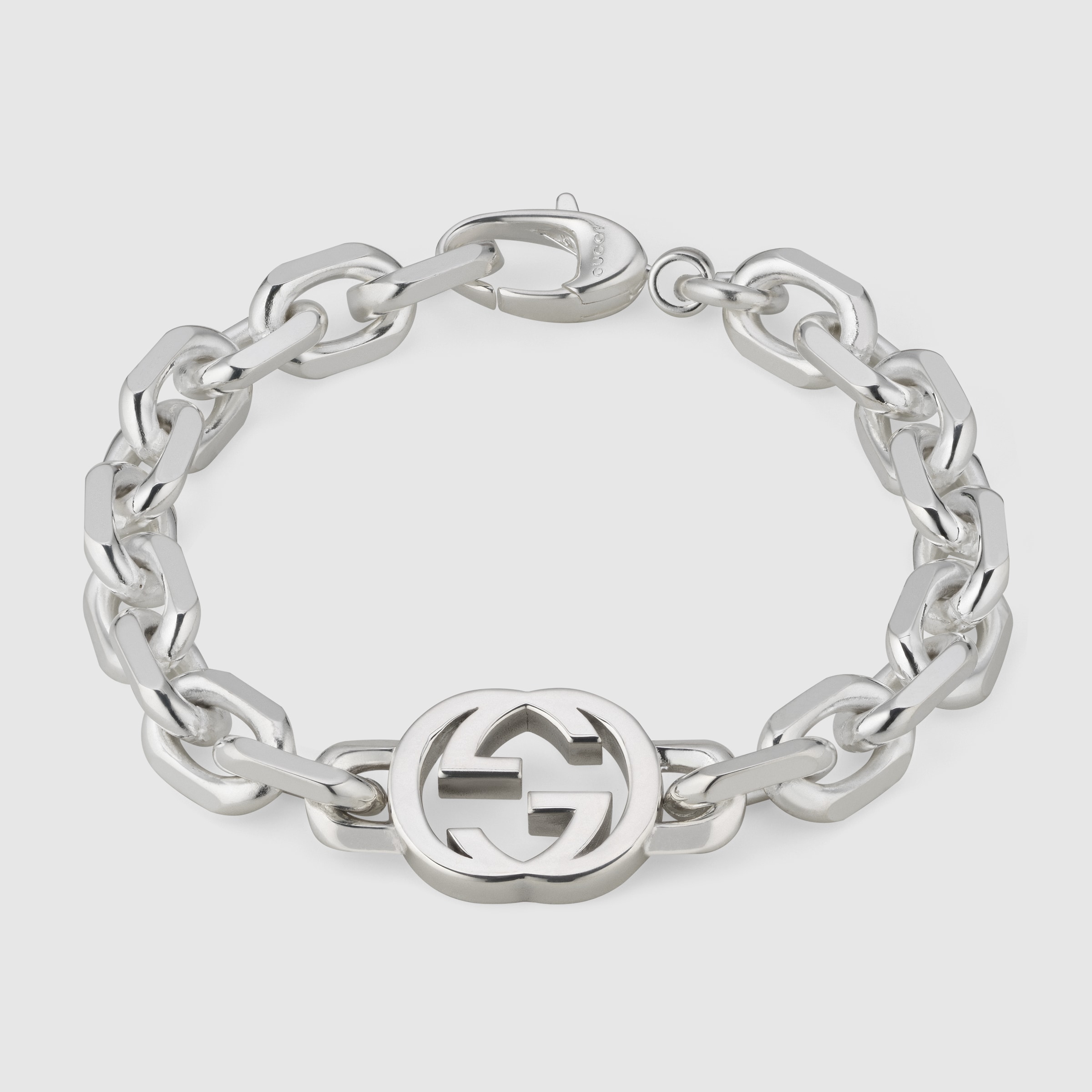 Gucci Interlocking chain bracelet in 925 sterling silver | GUCCI® US