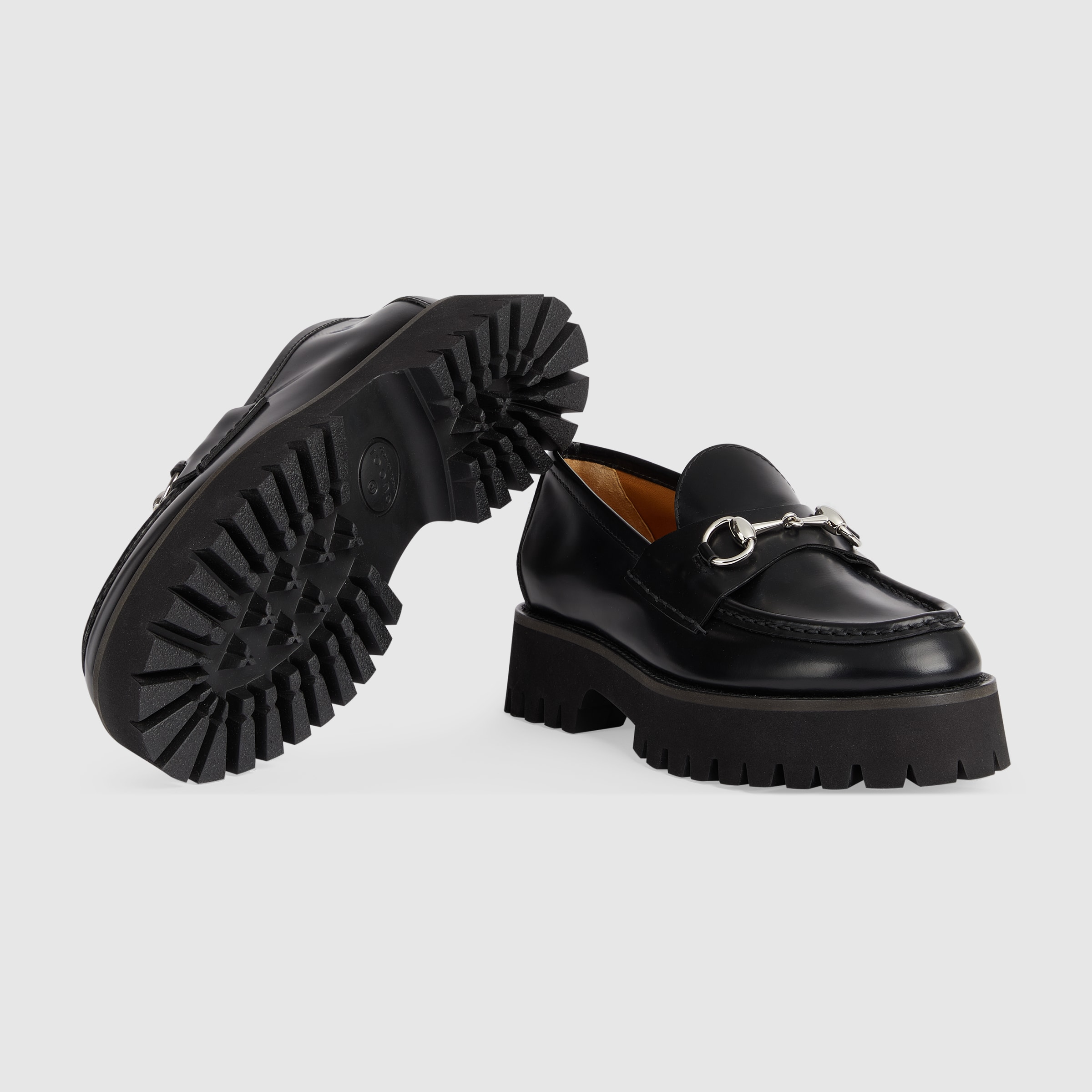 Women's loafer with Horsebit in black leather GUCCI® Australia