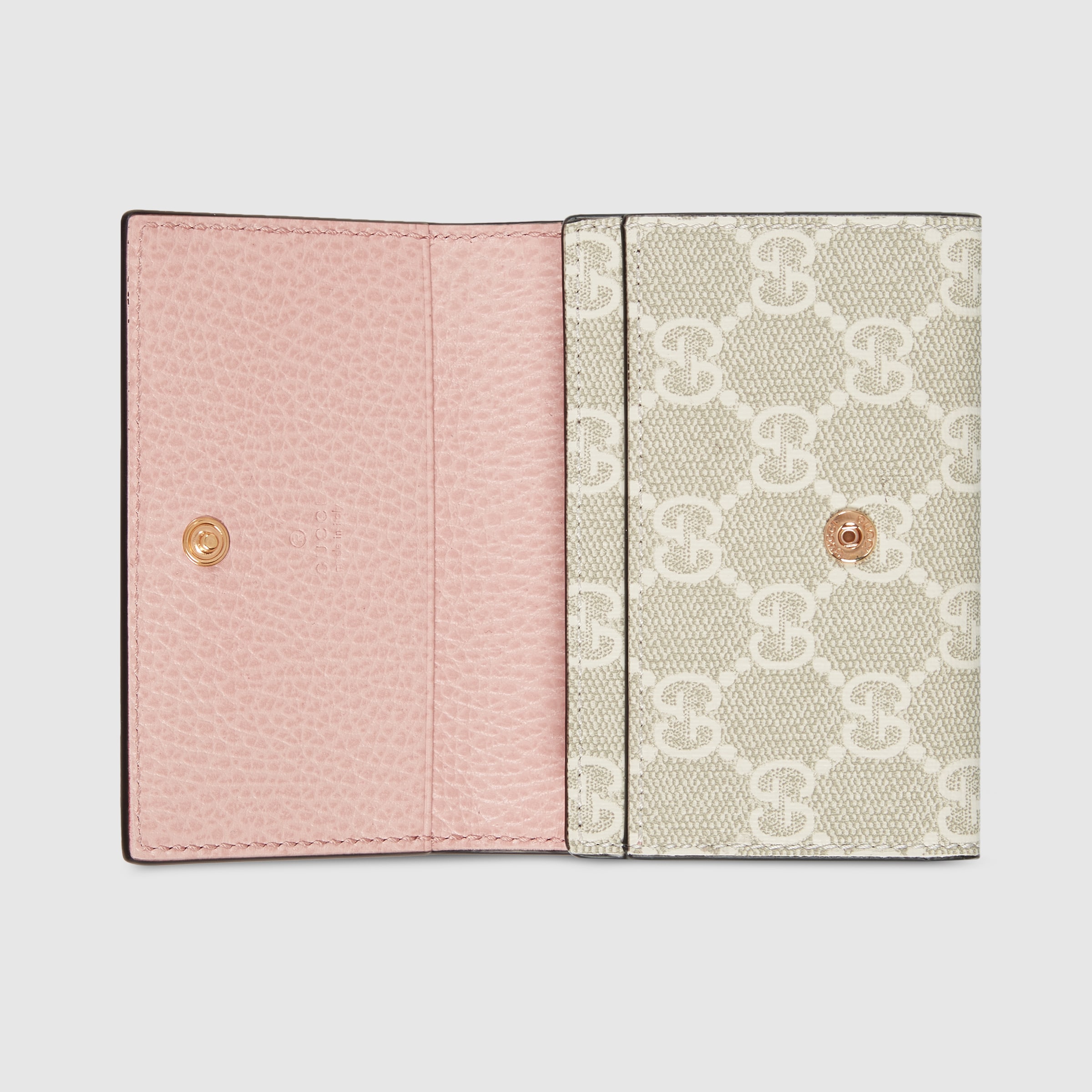 【新品未使用】GUCCI ダブルG バイカラー カードホルダー　ライラック 箱有 GUCCHI】グッチ ダブルG バイカラー カードケース 名刺入れ