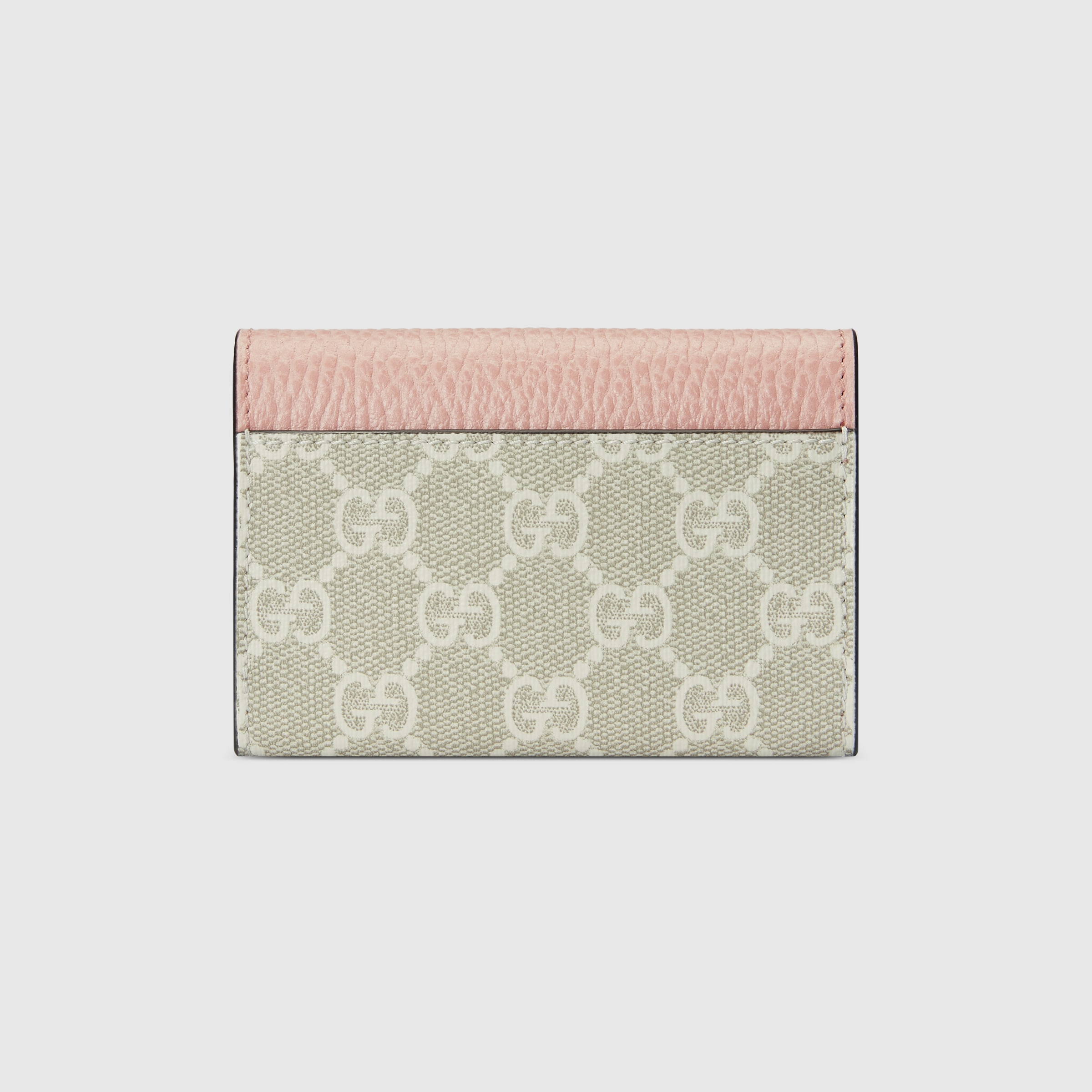 ダブルG バイカラー カードケース（名刺入れ） ・ライトピンク レザー