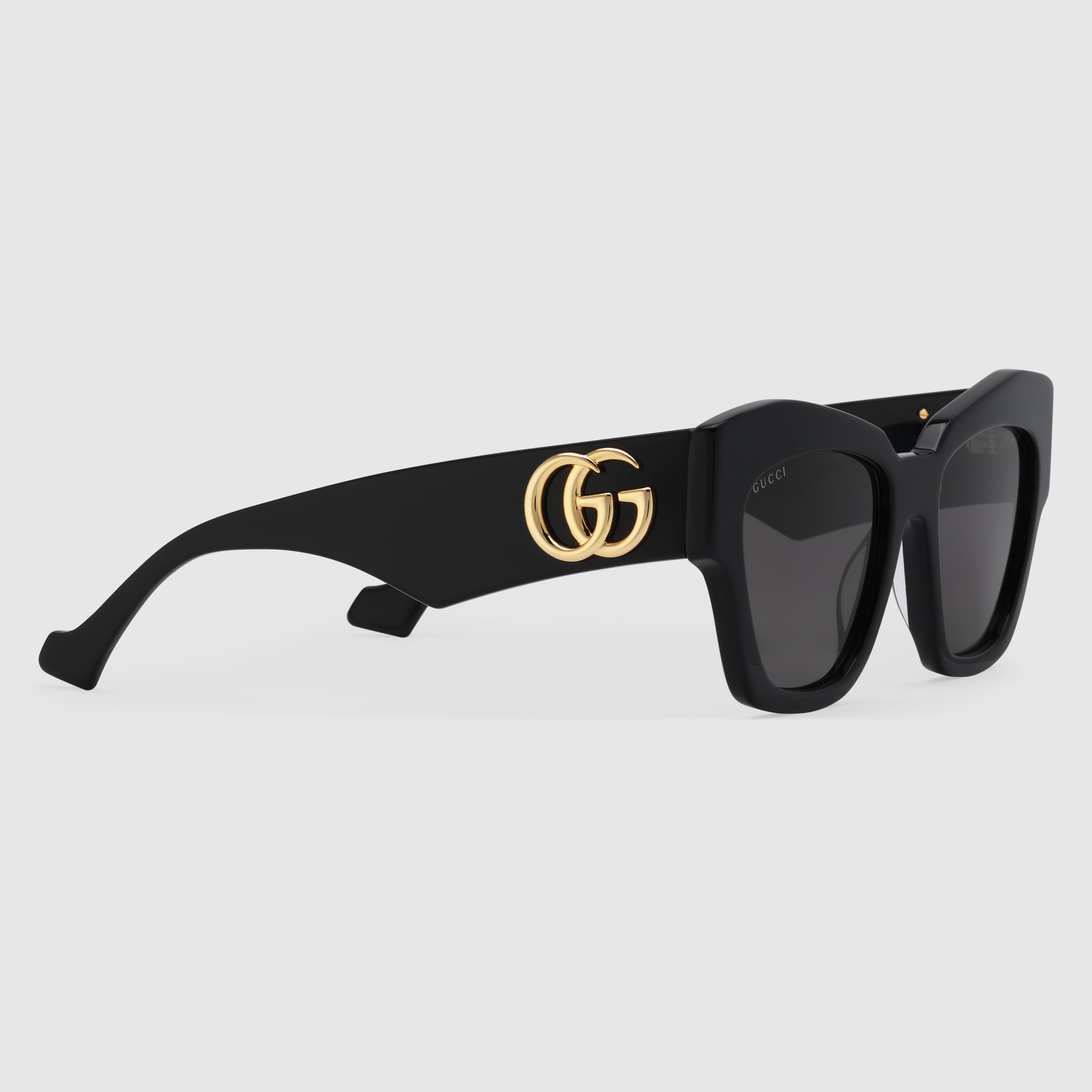 Cat Eye Frame Sunglasses In Black Acetate Gucci® Us 5424