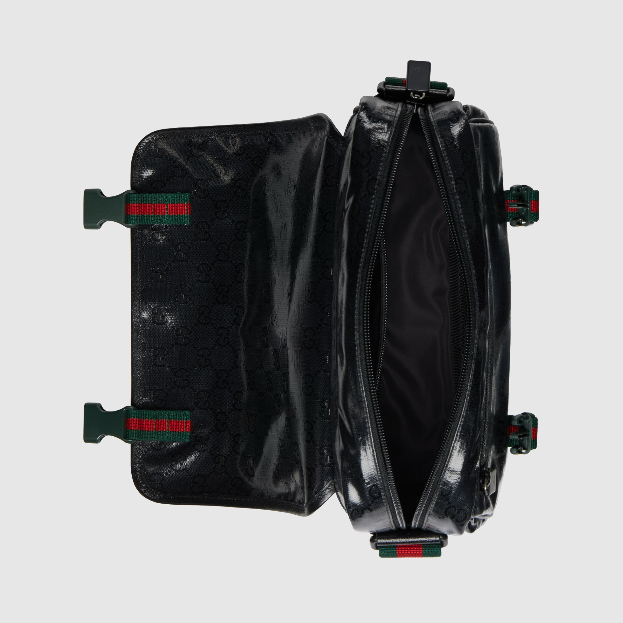 GG Crystal messenger bag in black GG Crystal canvas GUCCI® Australia