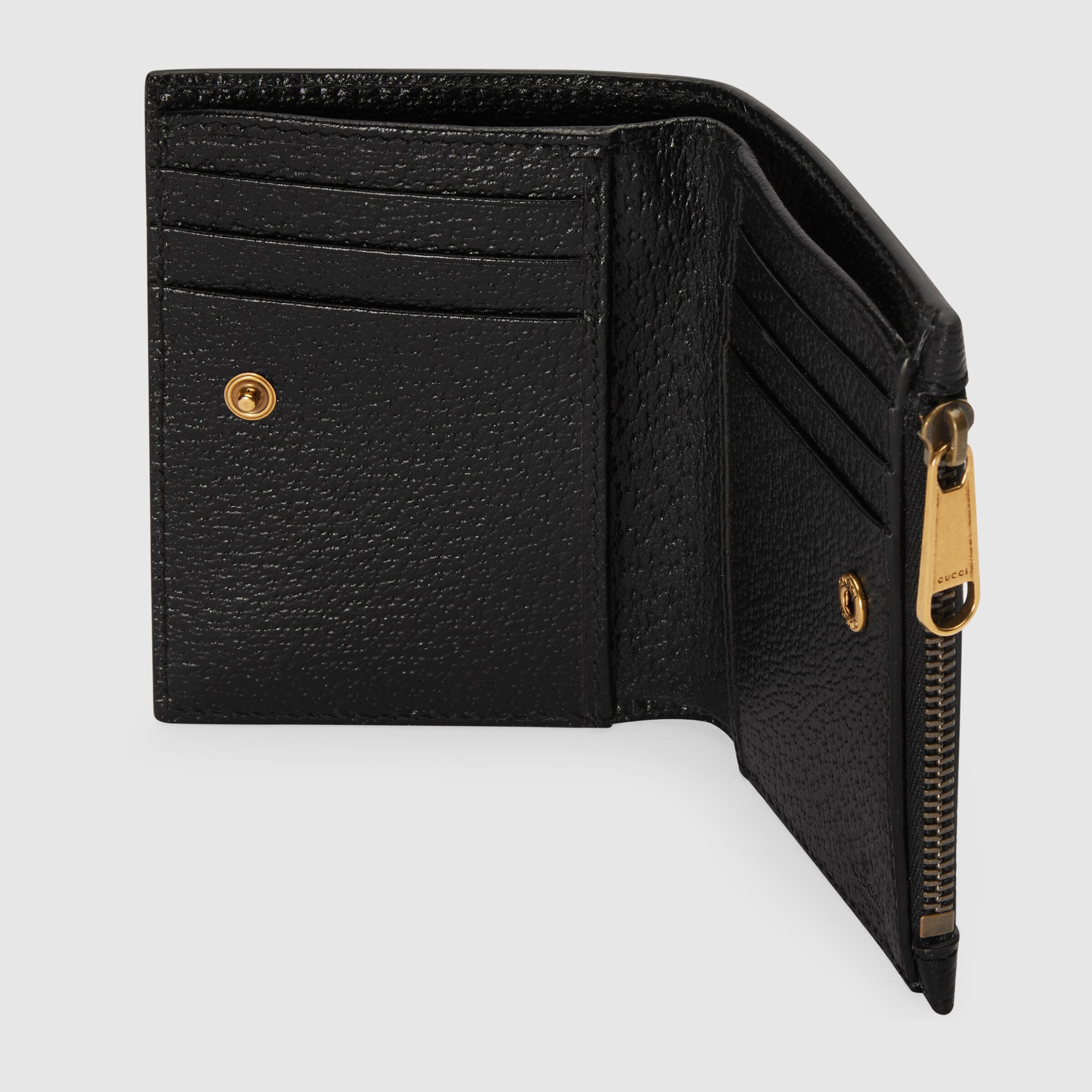 GG Marmont long wallet in black leather GUCCI® Italia