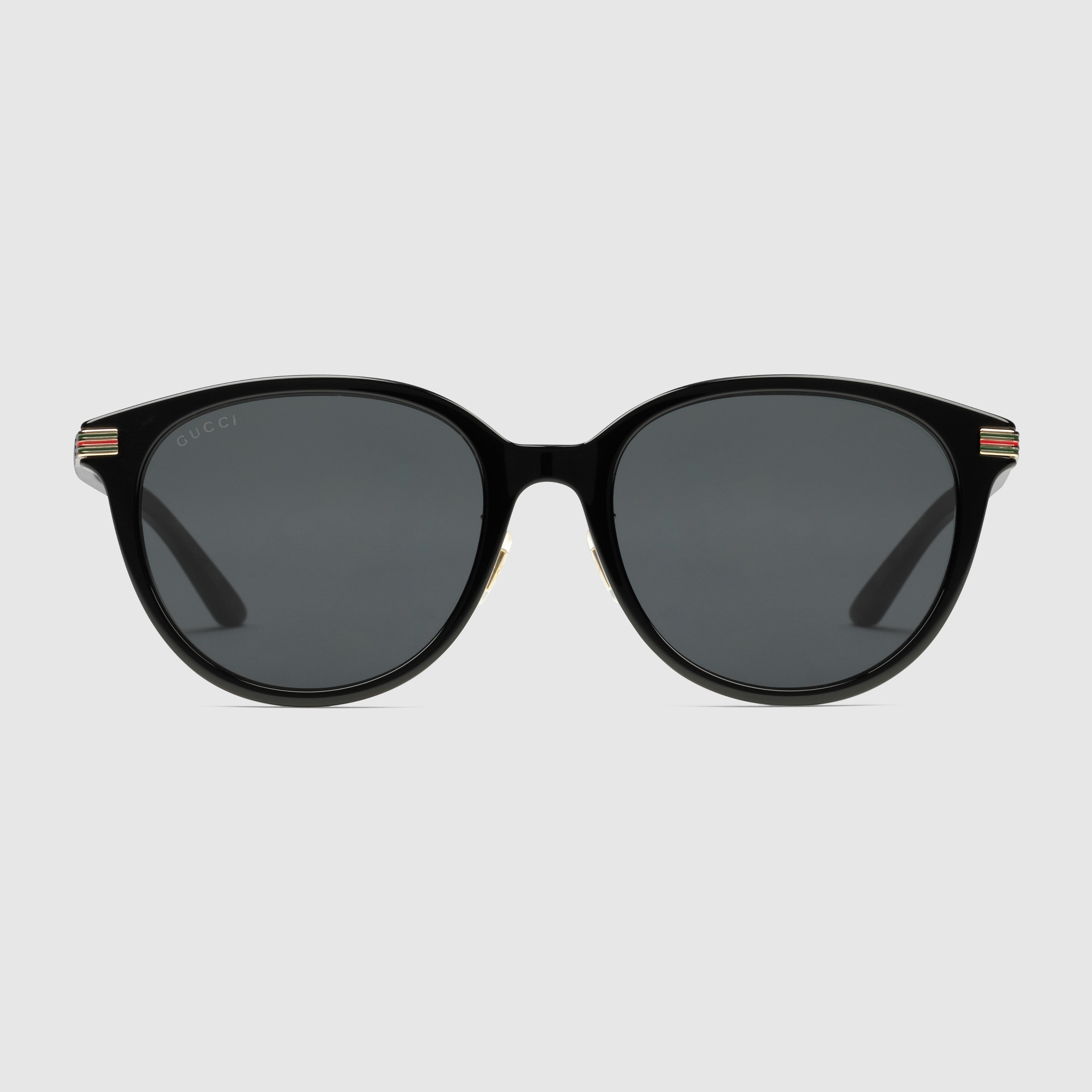 グッチ (GUCCI)オーバルフレーム サングラス イタリア製 レディース 美品 755262_J0740_1012_001_100_0000