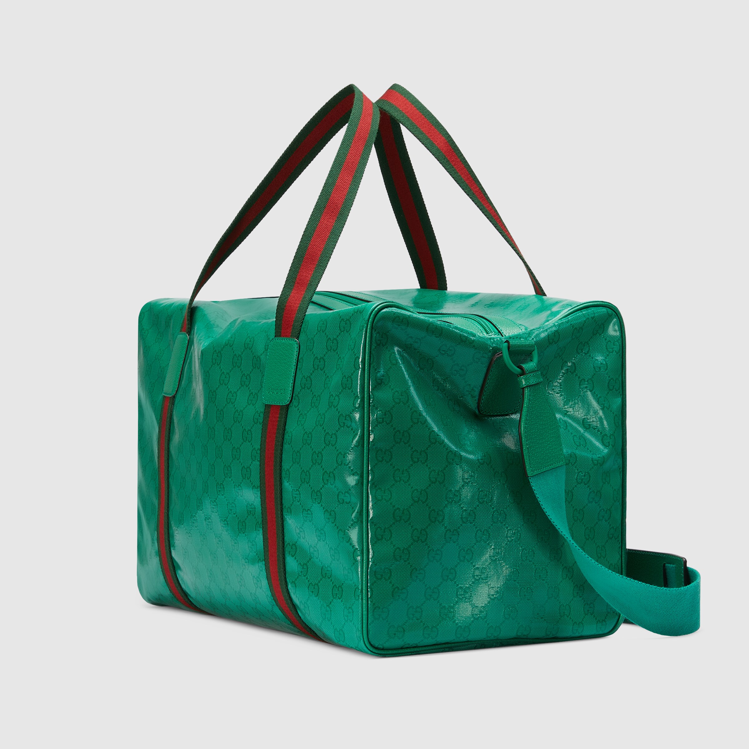 Large duffle bag with  in green GG Crystal canvas GUCCI® 香港