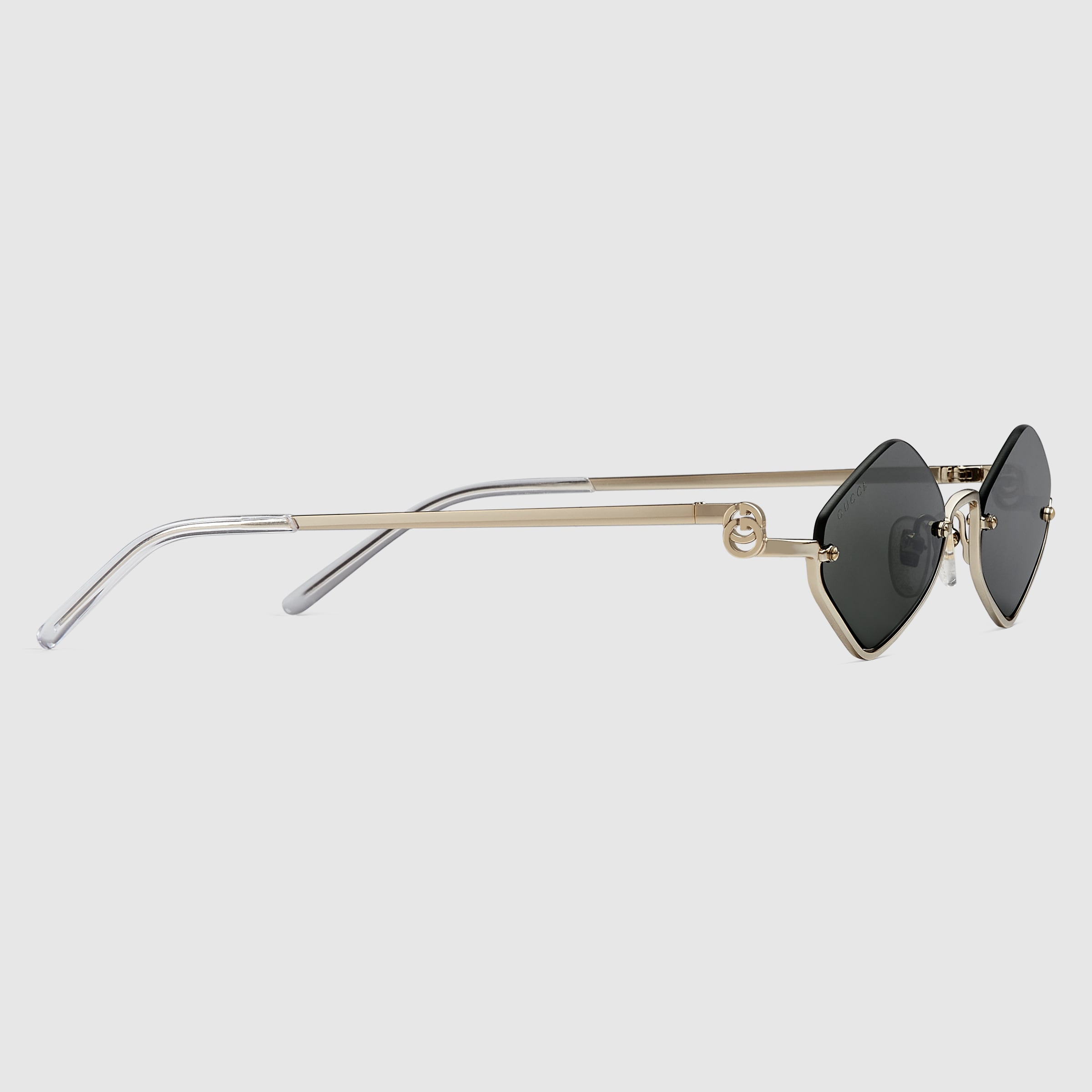 Cat-eye frame sunglasses in black acetate | GUCCI® US