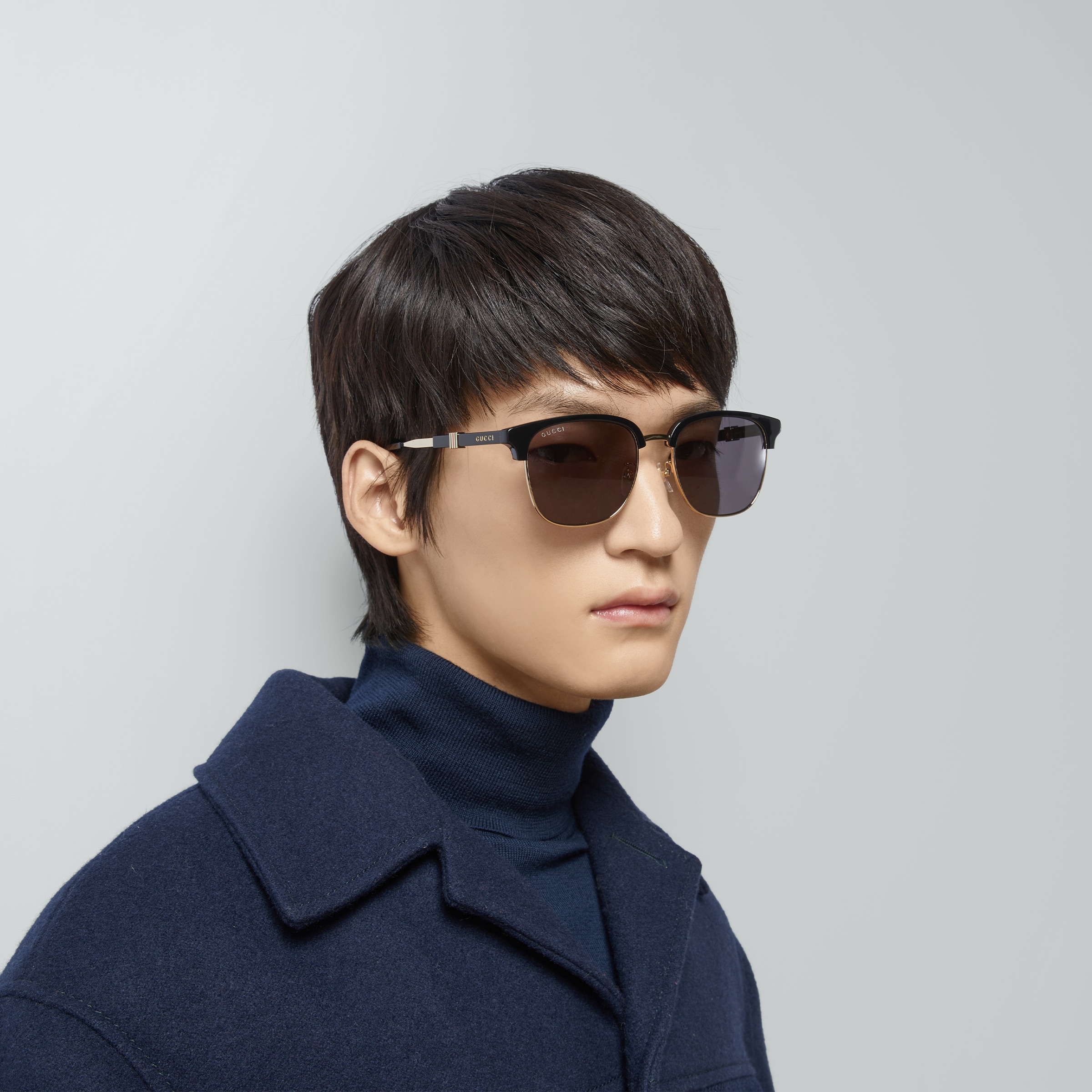 ブラックメタルフレーム眼鏡 楽天市場】|【アウトレット価格】ウェリントン型 めがね（ブルー