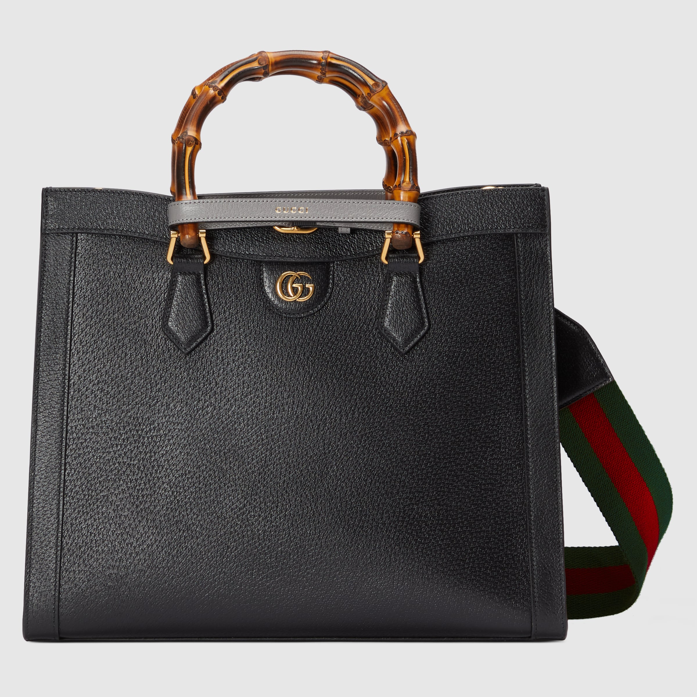 Gucci Diana medium tote bag in black leather | GUCCI® US