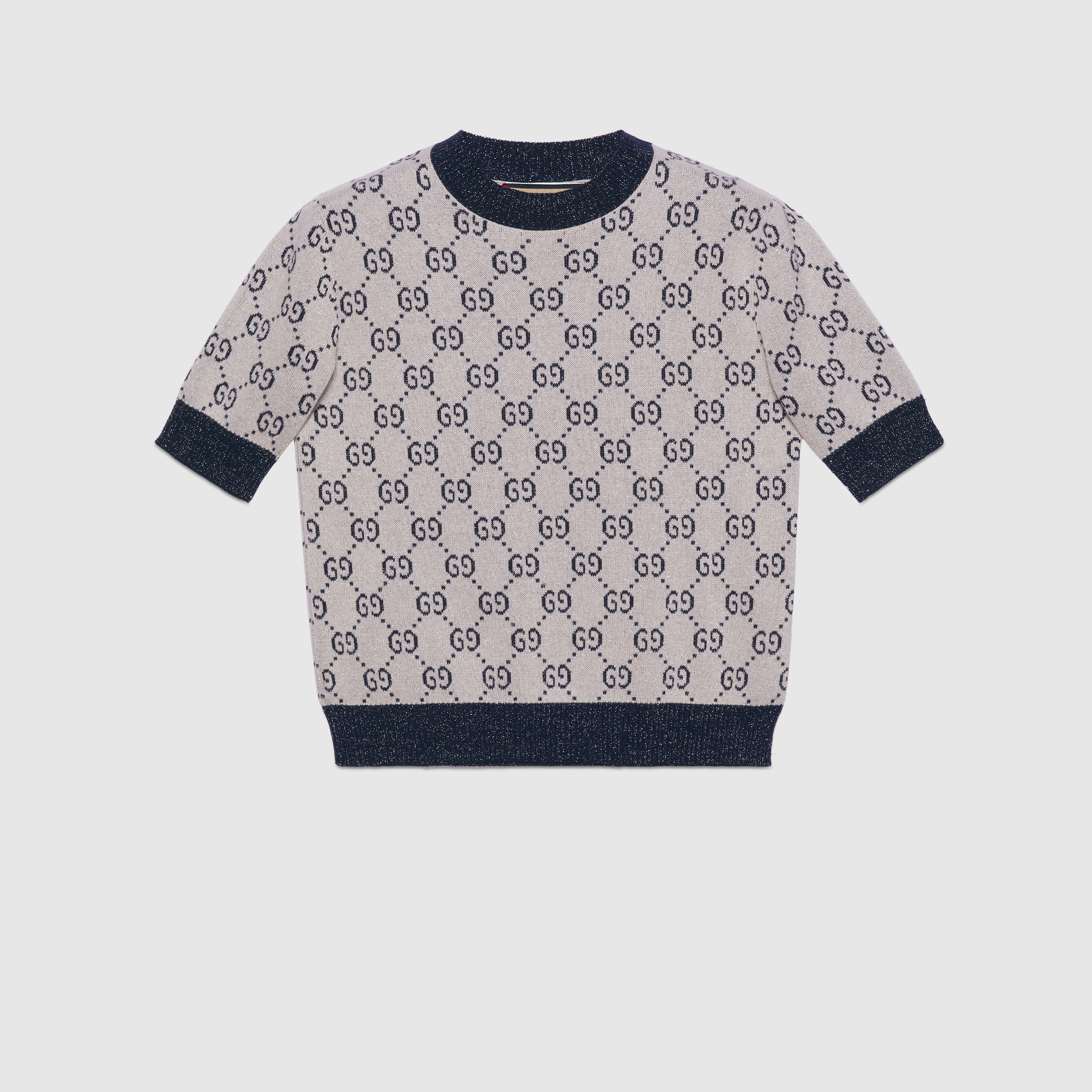 Bouclé wool jacquard shirt with GG Shadow in burgundy and
