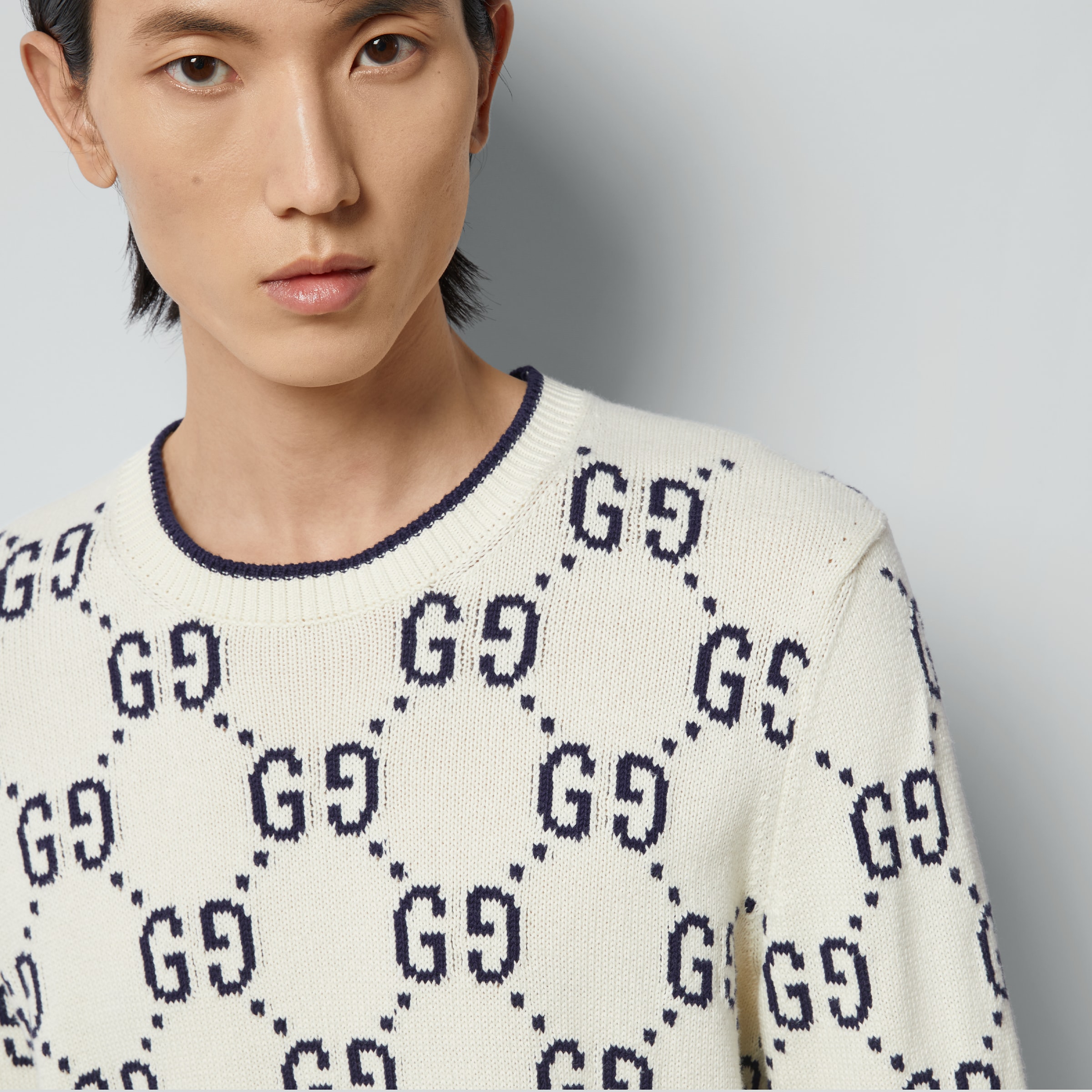 Tシャツ・カットソー GUCCI Embroidered Cotton Sweater 789582_XJGSV_1082_001_100_0000