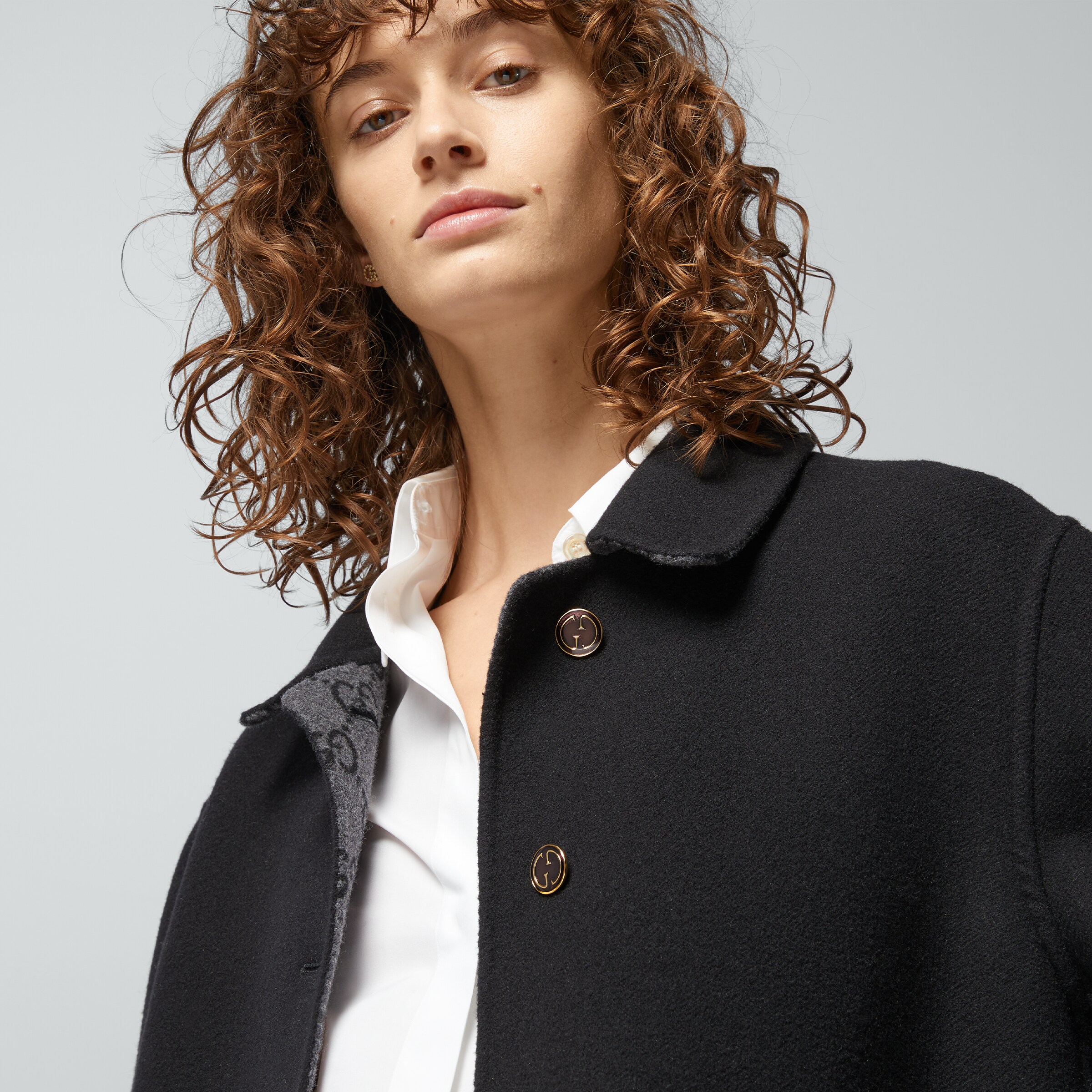 GUCCI ウールジャケット 46 グレー GUCCI ウールジャケット 46 グレー GG wool jacquard jacket in