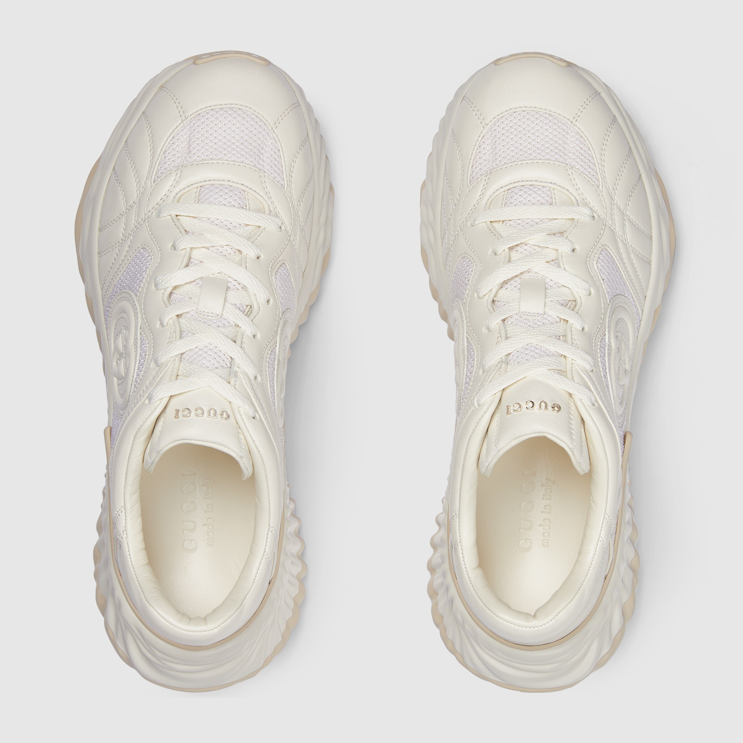 Men's Gucci Ripple sneaker in off white leather | GUCCI® Canada