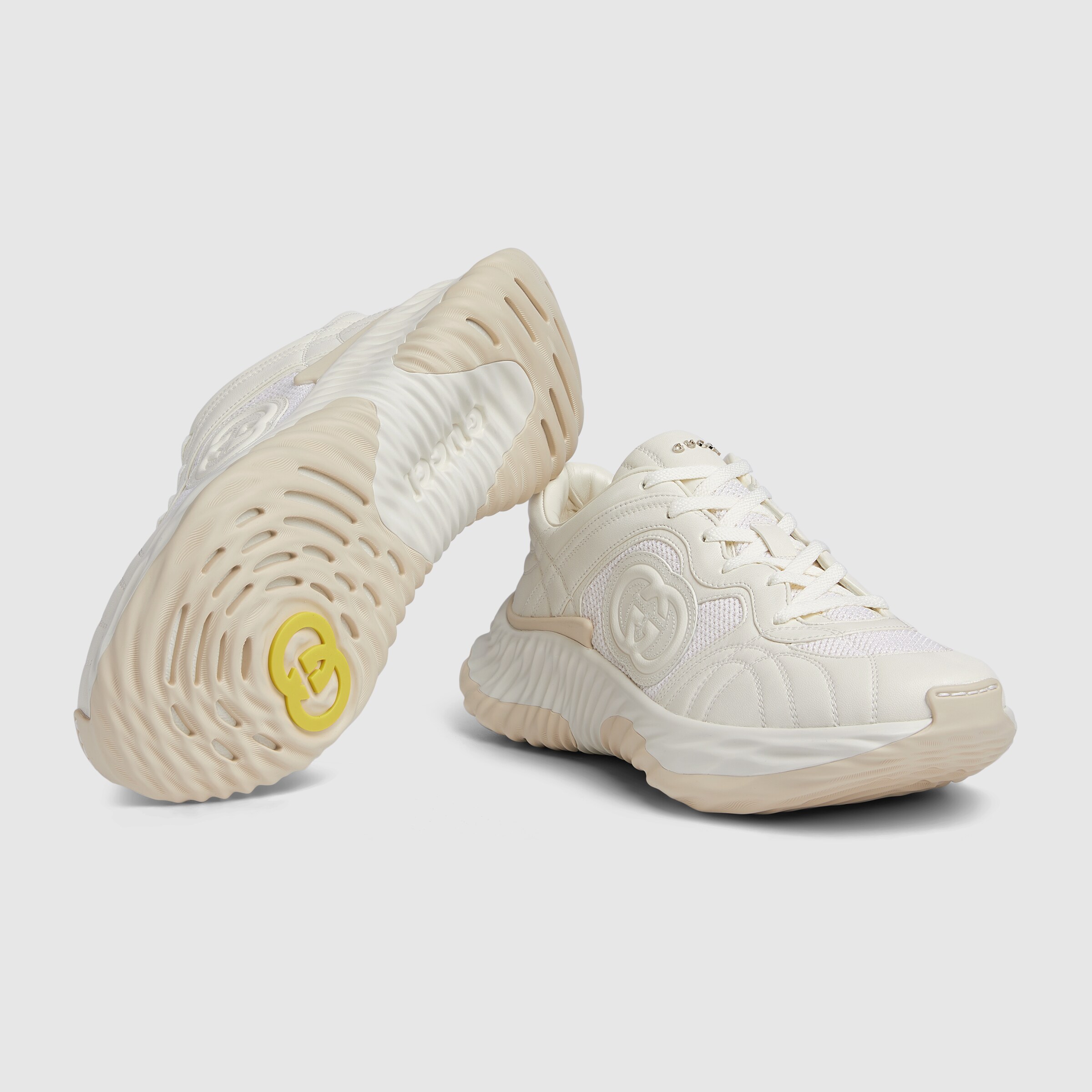 Men's Gucci Ripple sneaker in off white leather | GUCCI® Canada