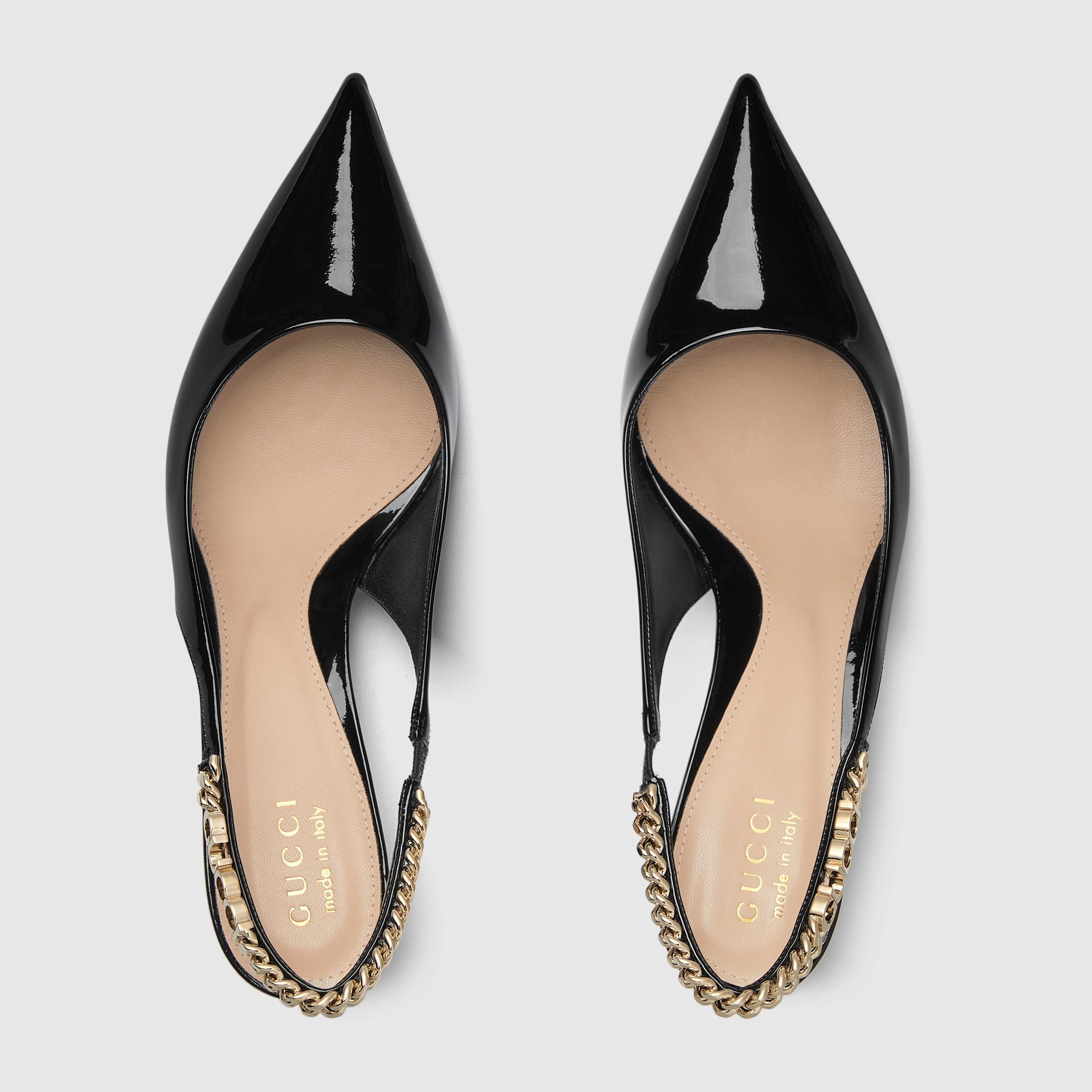GG SIGNORIA SLINGBACK PUMP BLACK LAMBSKIN