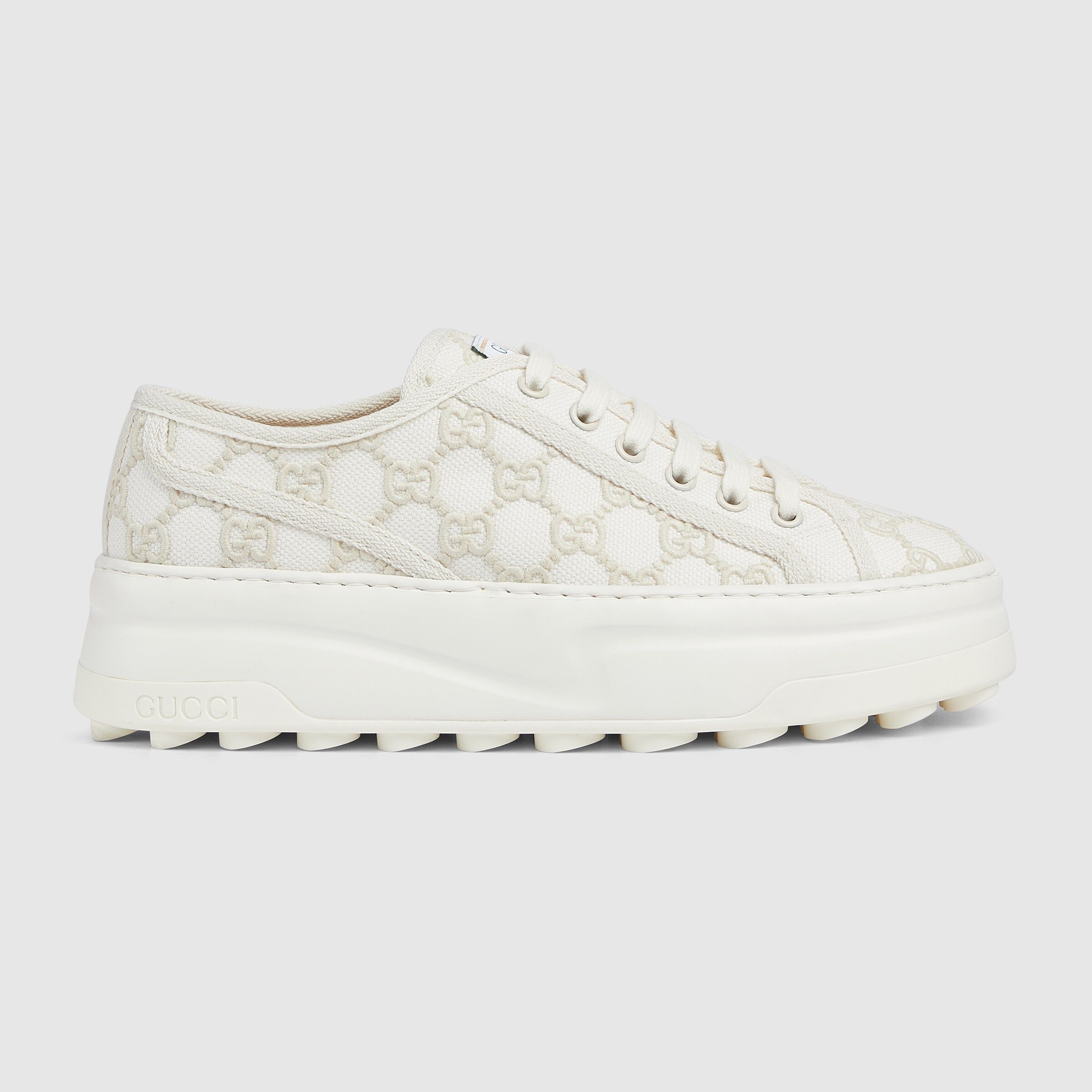 Women's Gucci Tennis 1977 trainer in off white canvas | GUCCI® UK