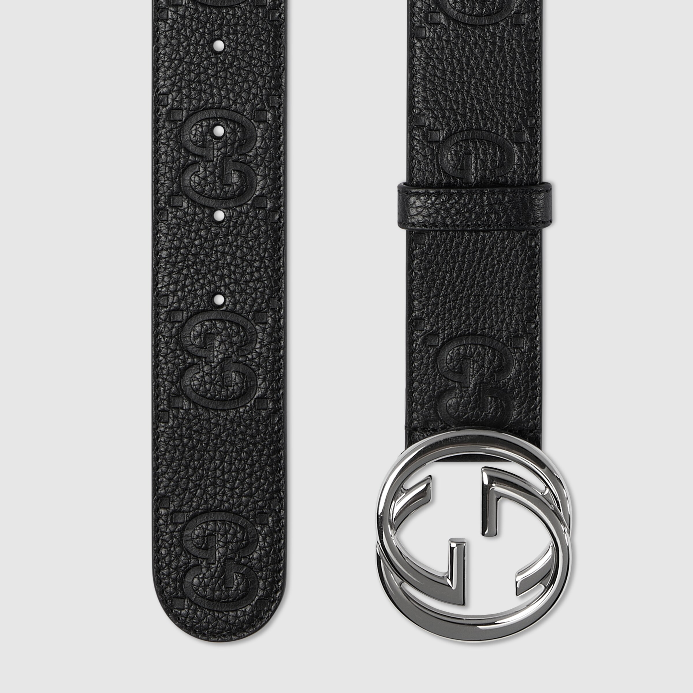Police Cintura Uomo In Vera Pelle, Alta 3,5 cm, Accorciabile, Classica, Nickel Free