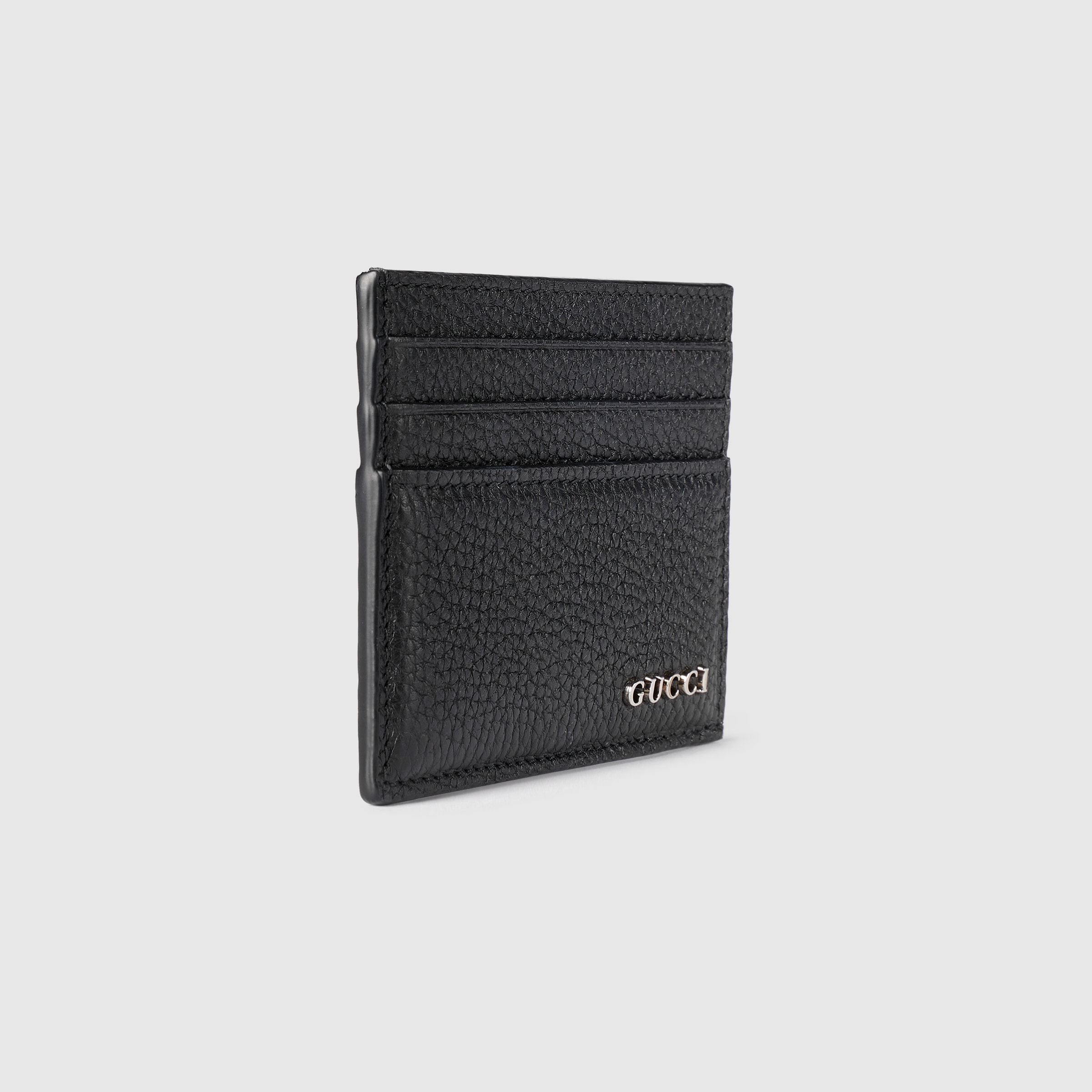 GUCCI モノグラム コインケース カードケース Card case with Gucci logo in black leather | GUCCI® US