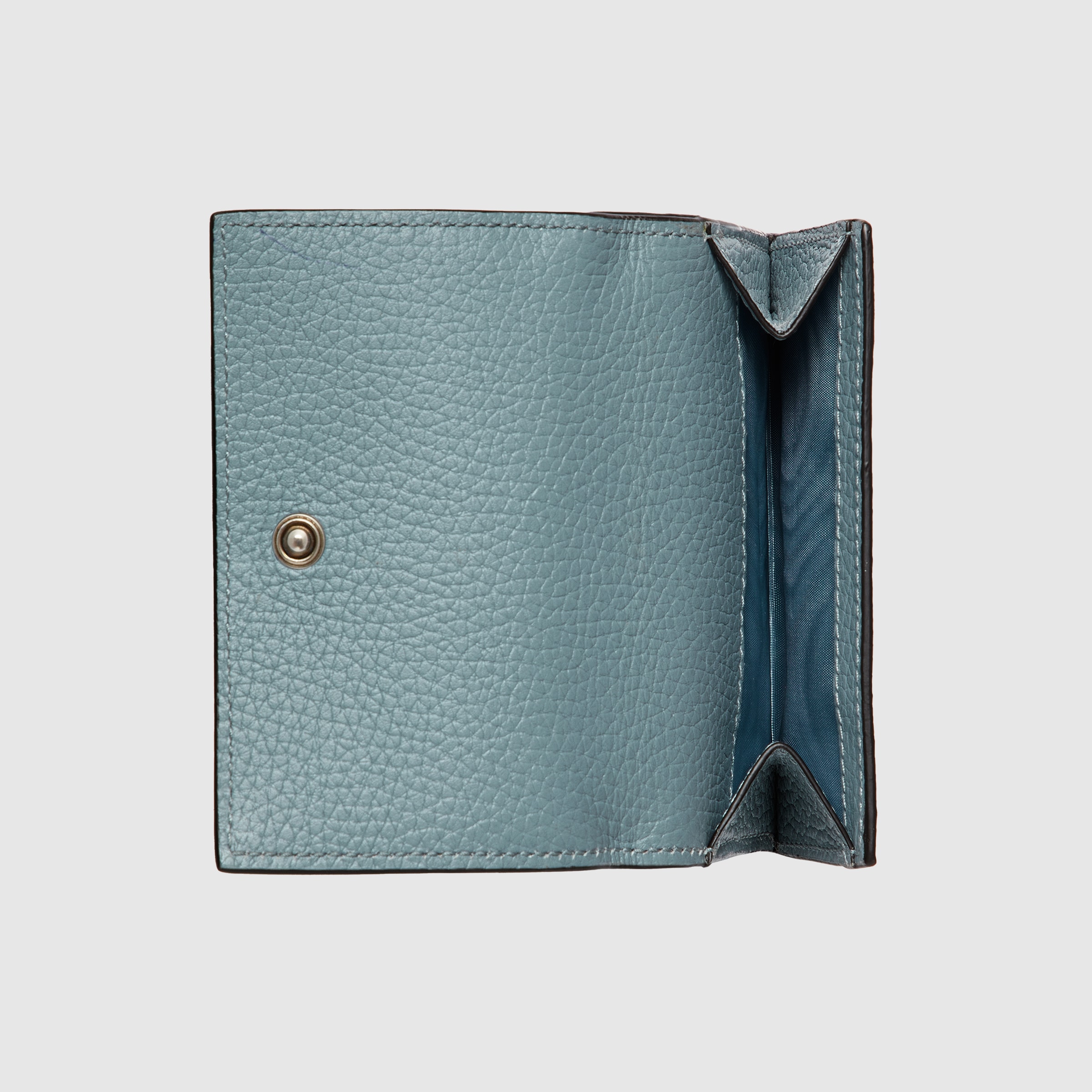 早い者勝ち　美品　GUCCI グッチ　シルバーロゴ　お札入　二つ折り財布　紺　青 GUCCI グッチ 財布 二つ折り 札入れ レザー ブラック ブルー