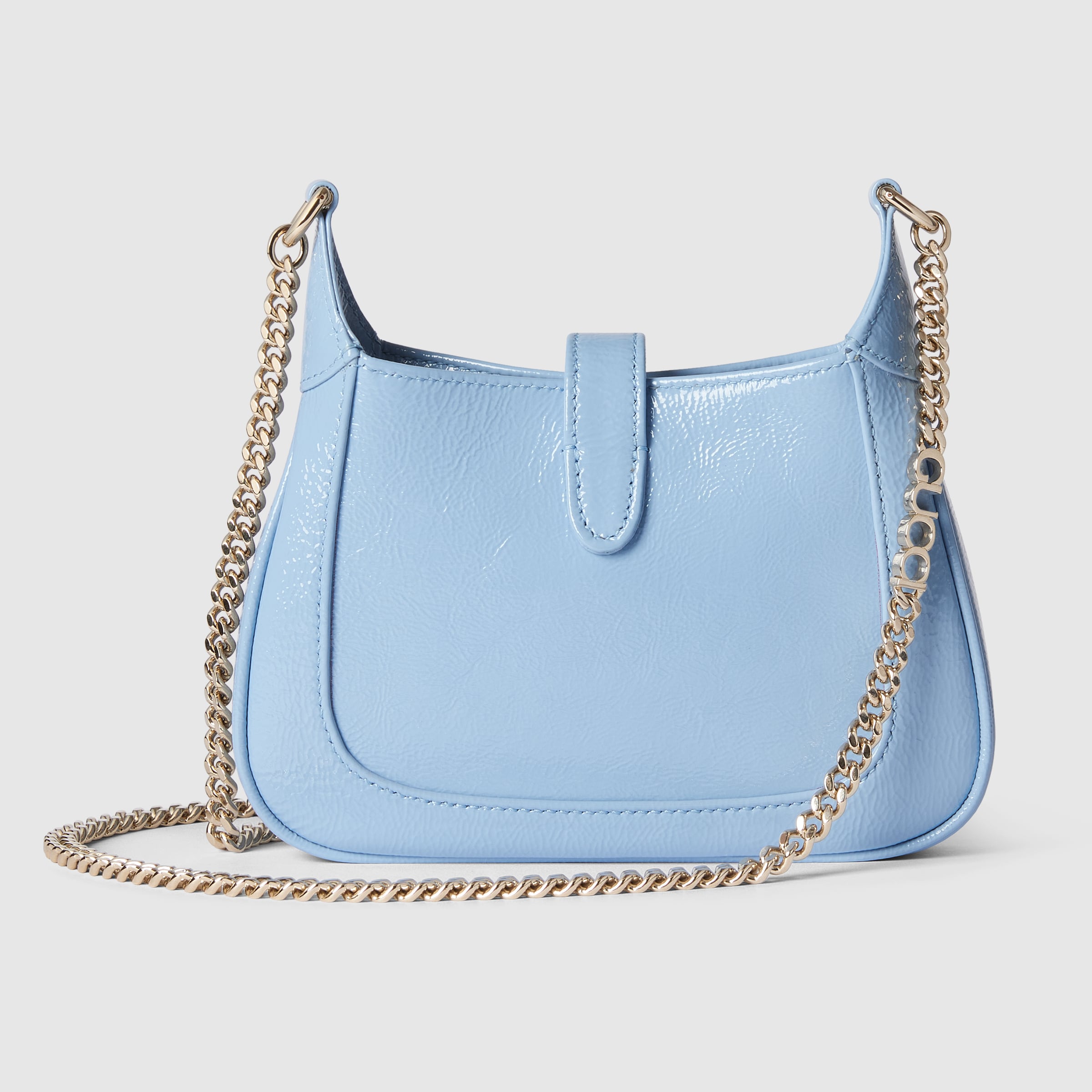JACKIE NOTTE MINI BAG 19 IN ORANGE CRACKED LACQUER CALFSKIN GOLD HARDWARE