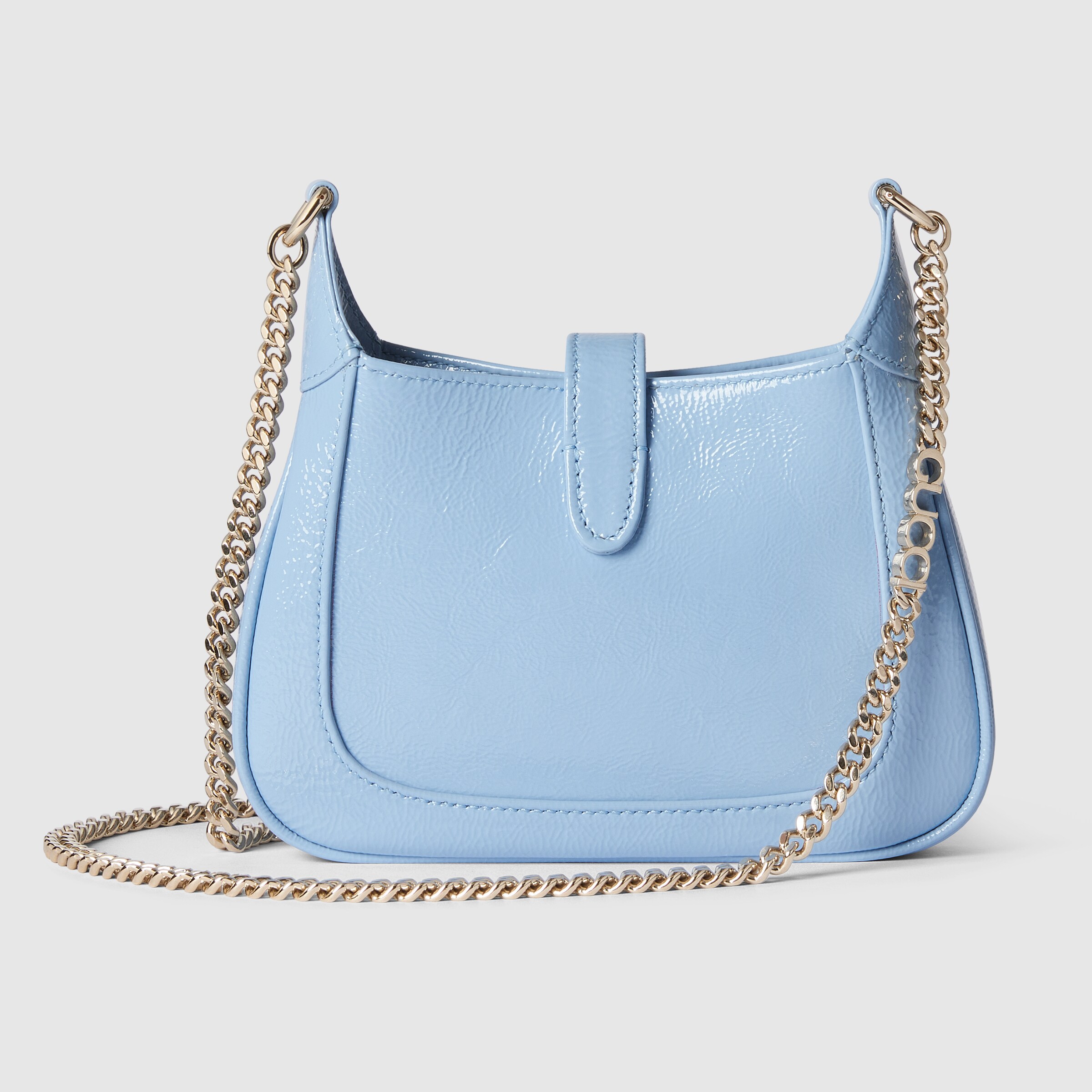 Gucci Jackie Notte mini bag in sky blue patent leather
