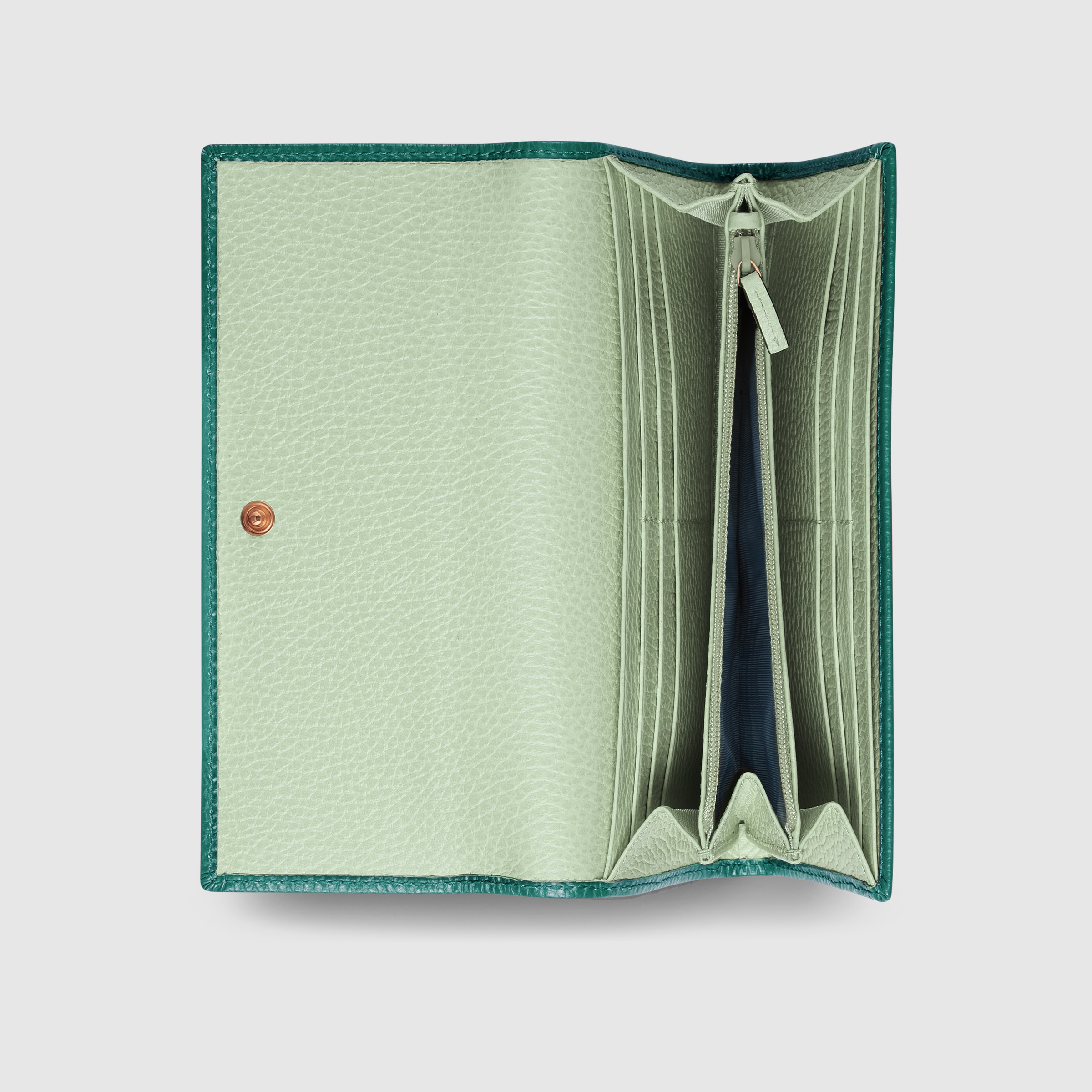 ダブルG コンチネンタルウォレット ・グリーン レザー | GUCCI公式