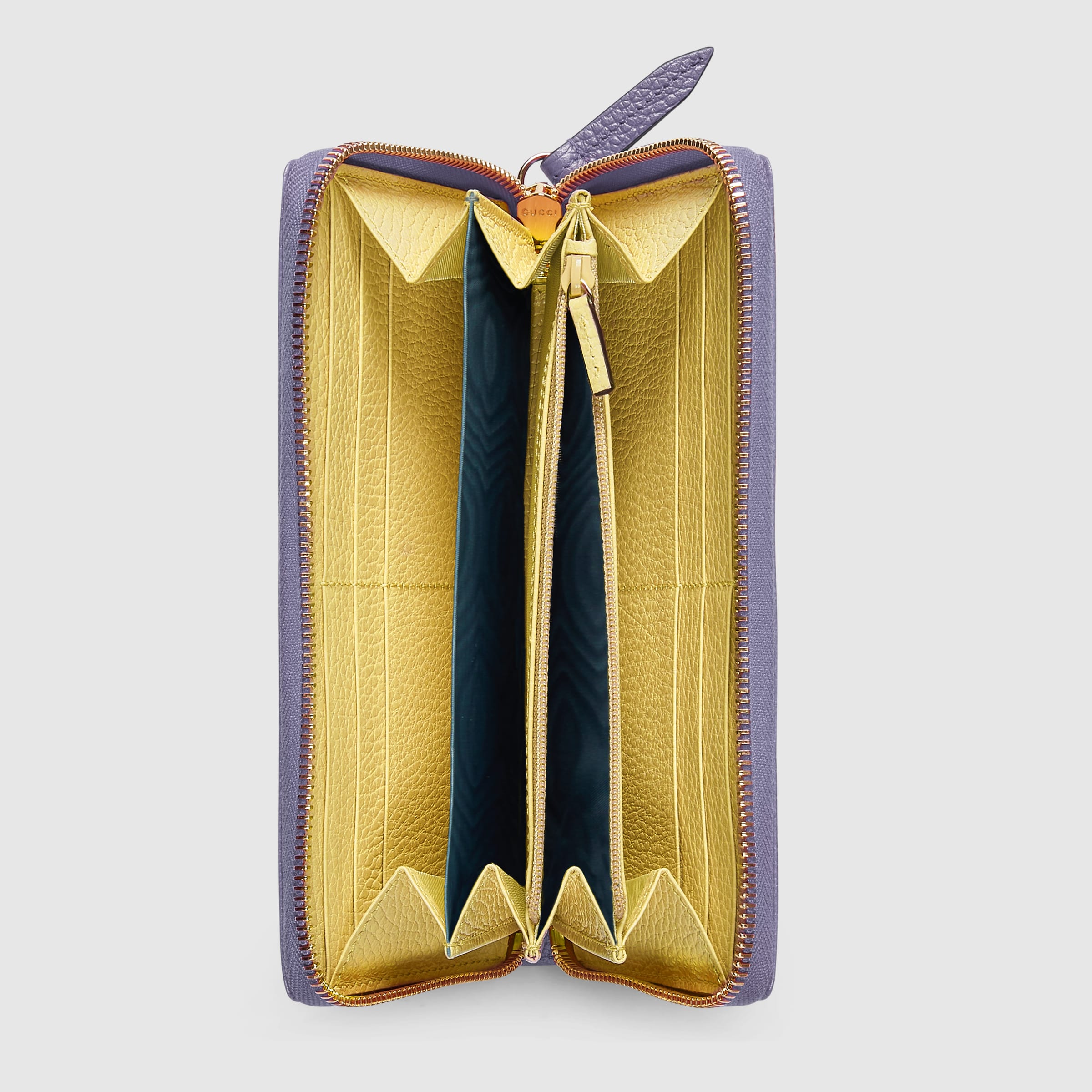 ダブルG ジップアラウンドウォレット ・ライラック レザー | GUCCI公式