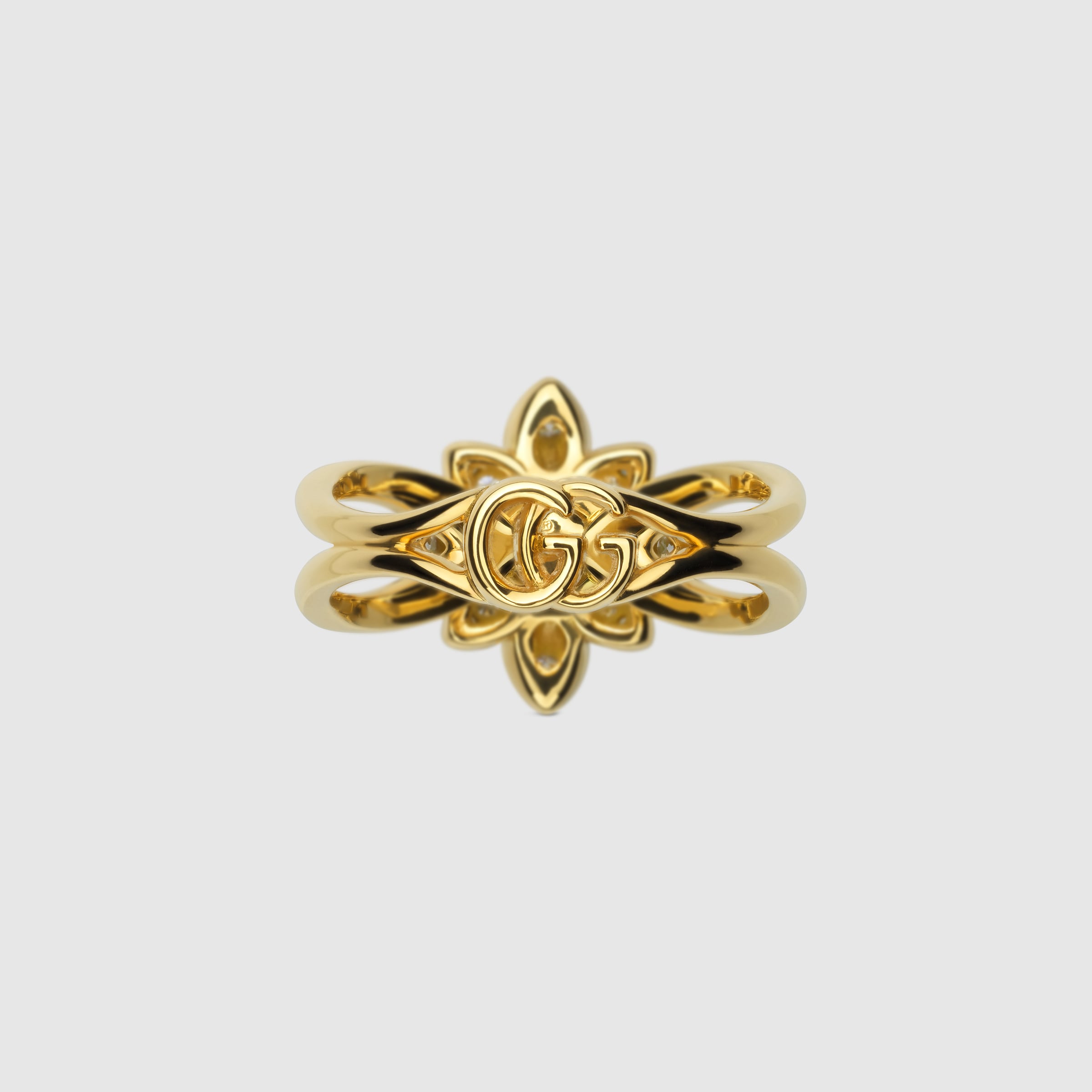 Gucci Flora 18k diamond chain bracelet in 18k yellow gold