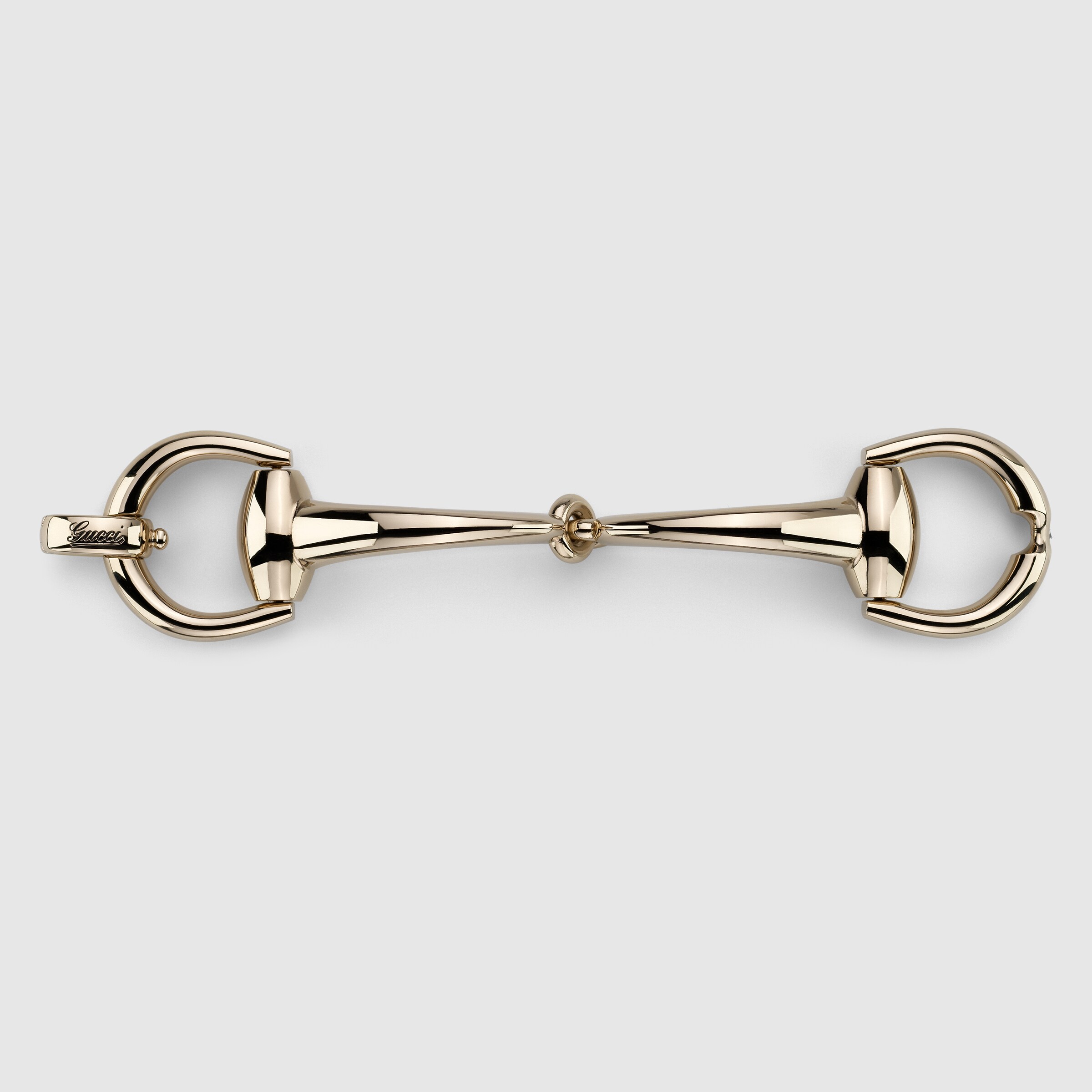 Single Horsebit bracelet in light gold-toned metal | GUCCI® US