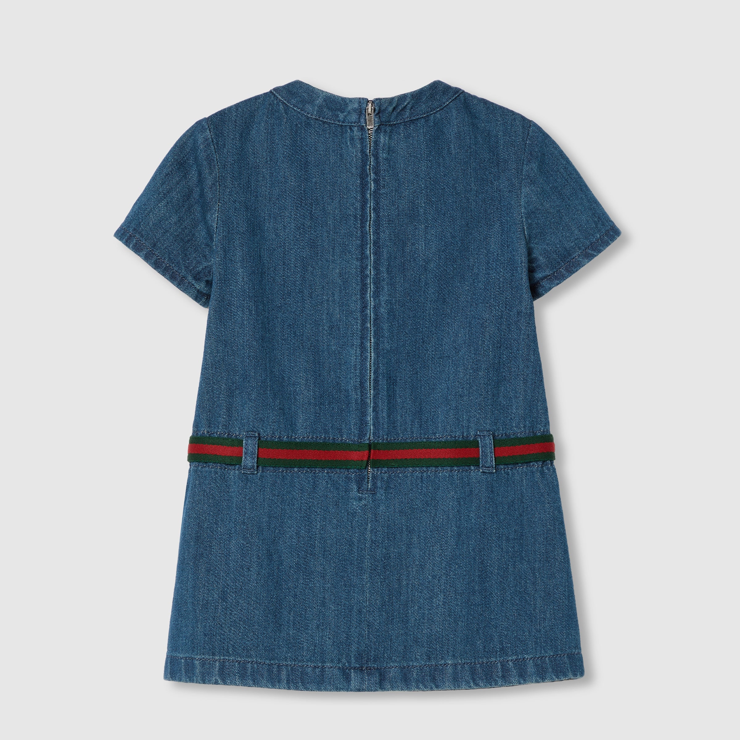 GUCCI キッズ　デニム　ワンピース　4歳用　刺繍 GUCCI☆KIDS 動きやすい♪Gウェブ刺繍 コットン ワンピース