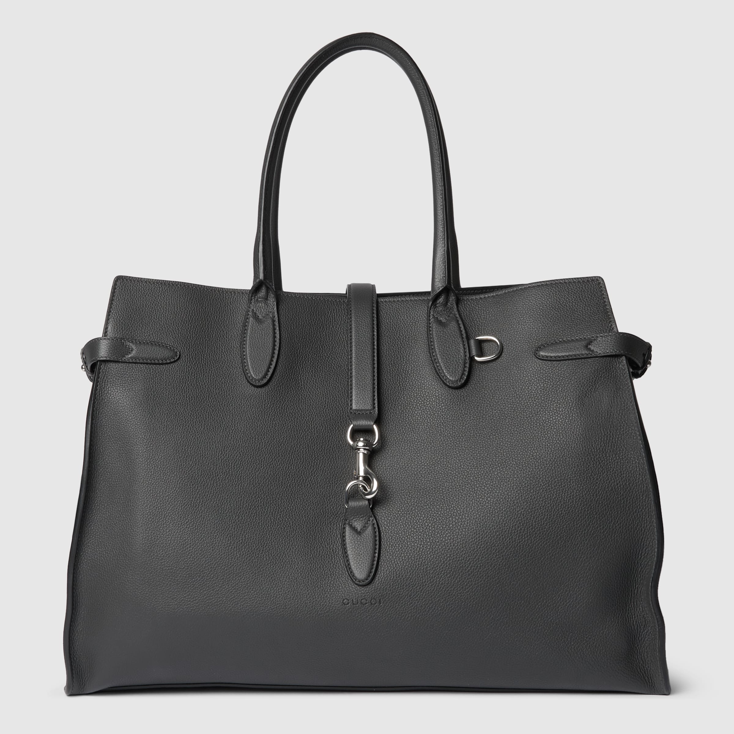 LARGE TOTE BAG WITH HOOK CLOSURE