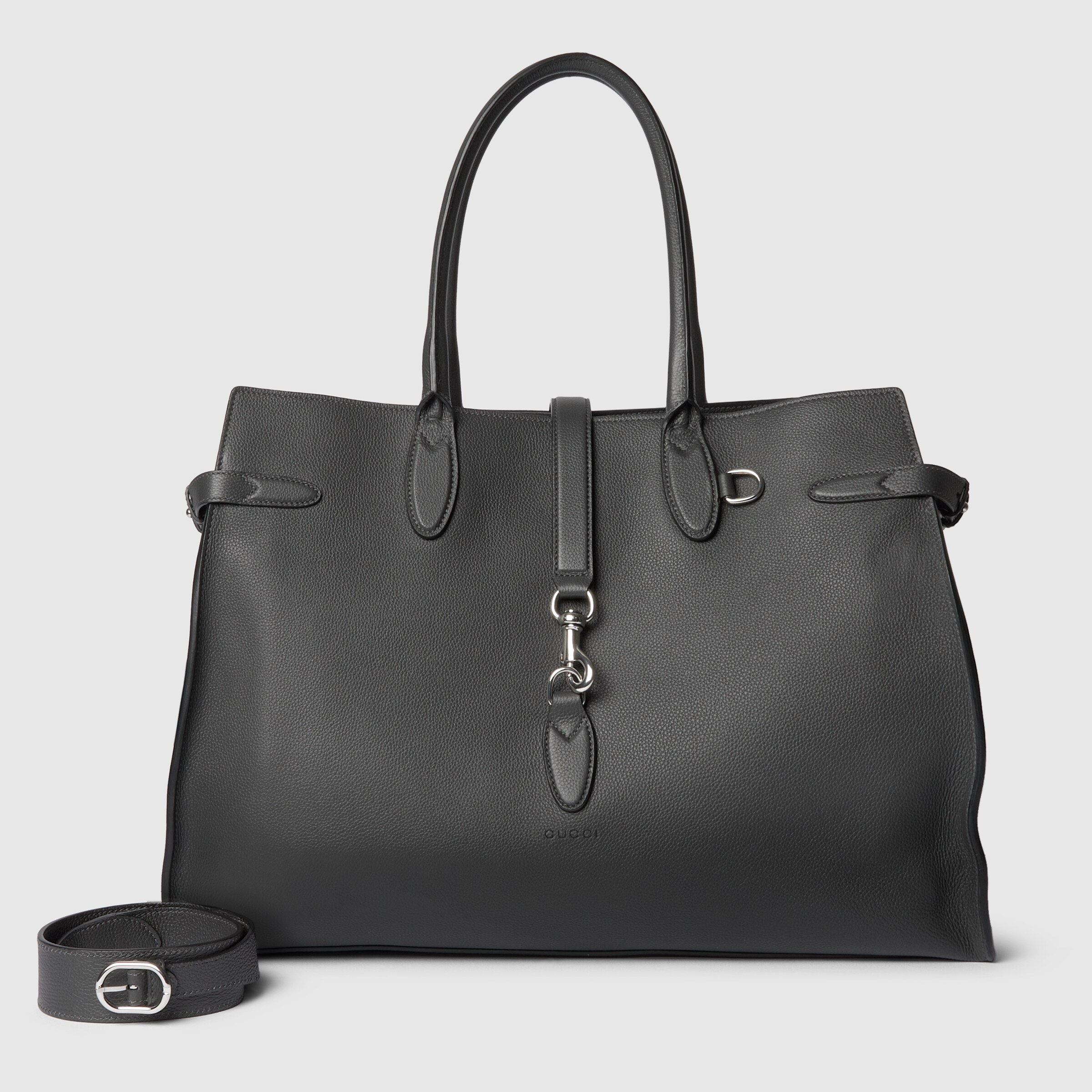 LARGE TOTE BAG WITH HOOK CLOSURE