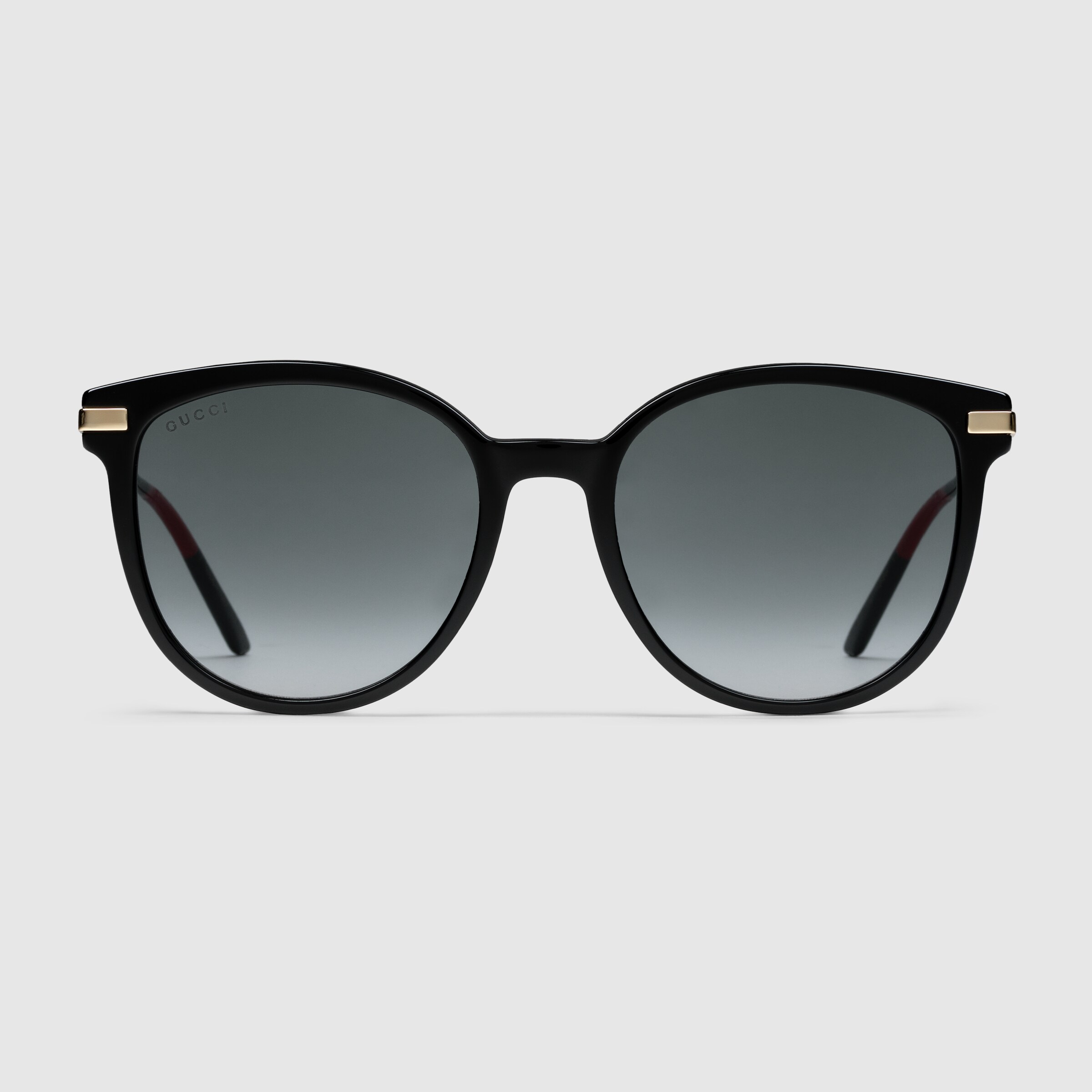 ラウンドフレーム サングラス（アジアン フィット） ・ブラック