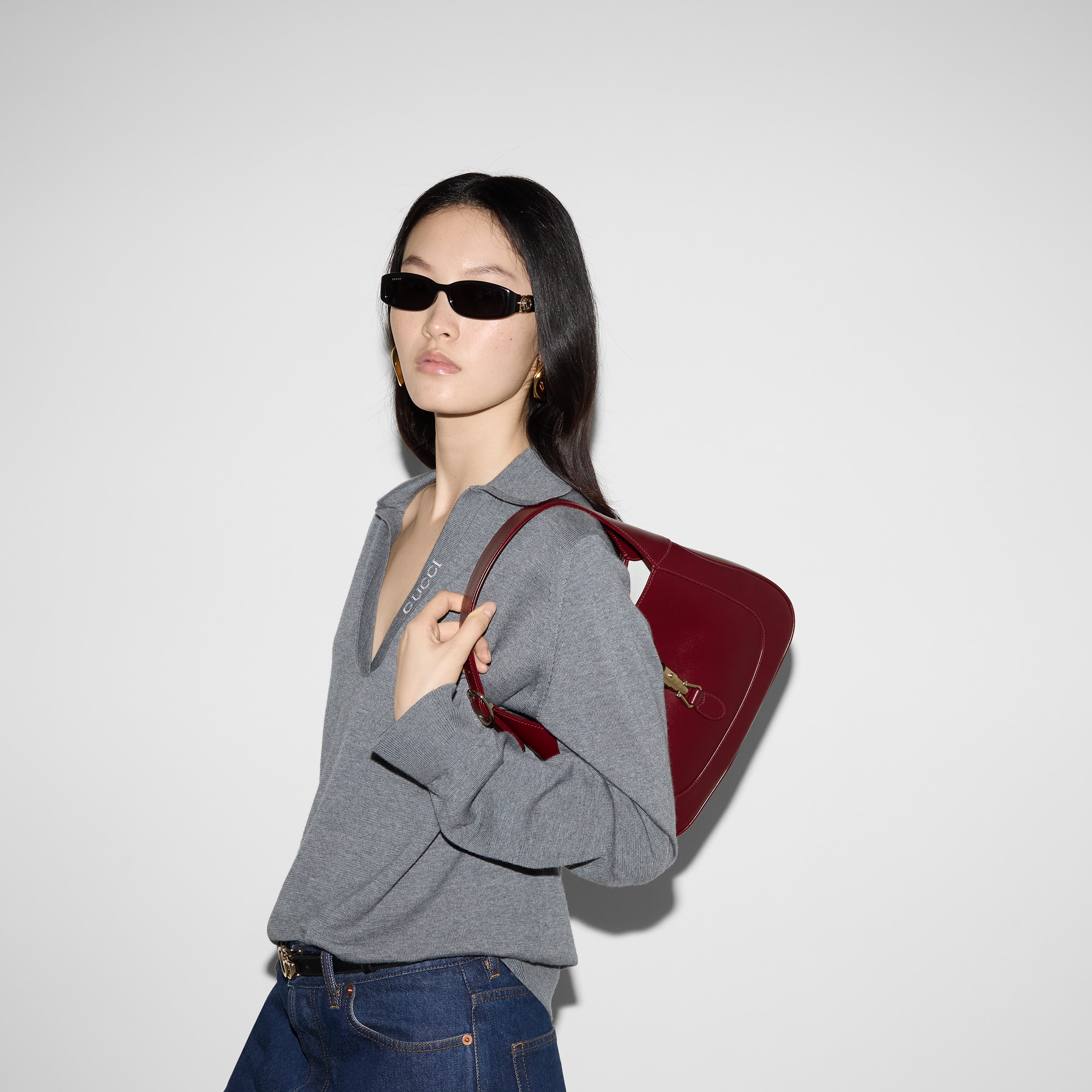 【関税込み】gucci JACKIE GRAND PRIX' MEDIUM HANDBAG Gucci Jackie medium bag in forest green patent leather