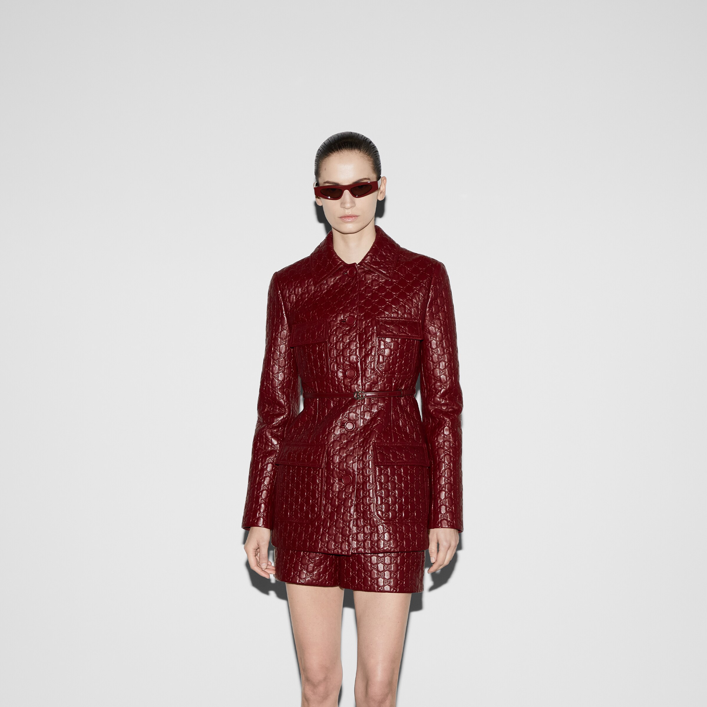 ♡美品♡GUCCI レザージャケット 黒 赤裏地 807469_XNA4F_6207_003_100_0000