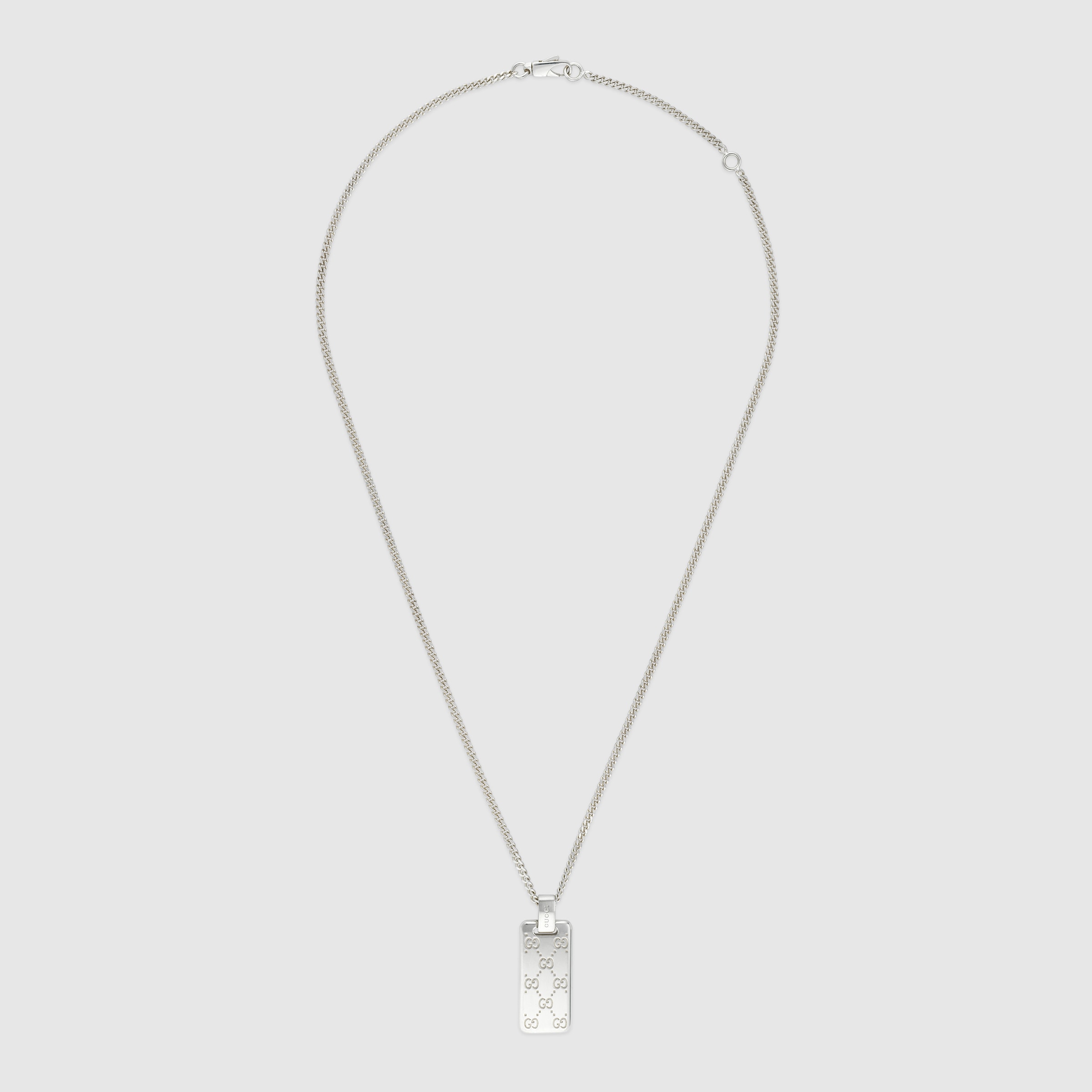 【GUCCI】 ★正規品★ Key Trademark Chain Necklace Gucci Trademark Sterling Silver Chain Necklace Pendant with