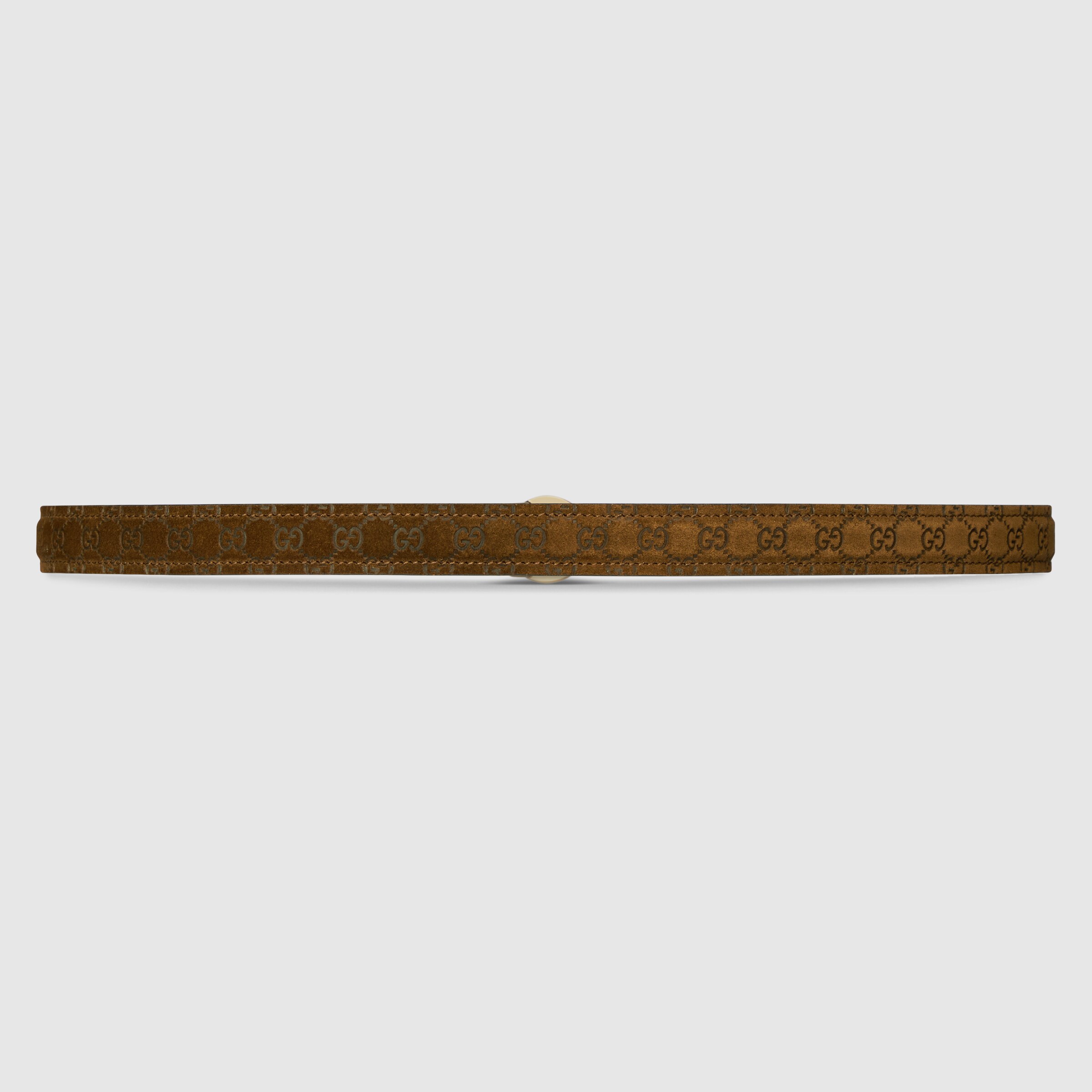GUCCI 新作ブロンディ 細ベルト スエード Gucci Blondie thin belt in brown suede | GUCCI® US
