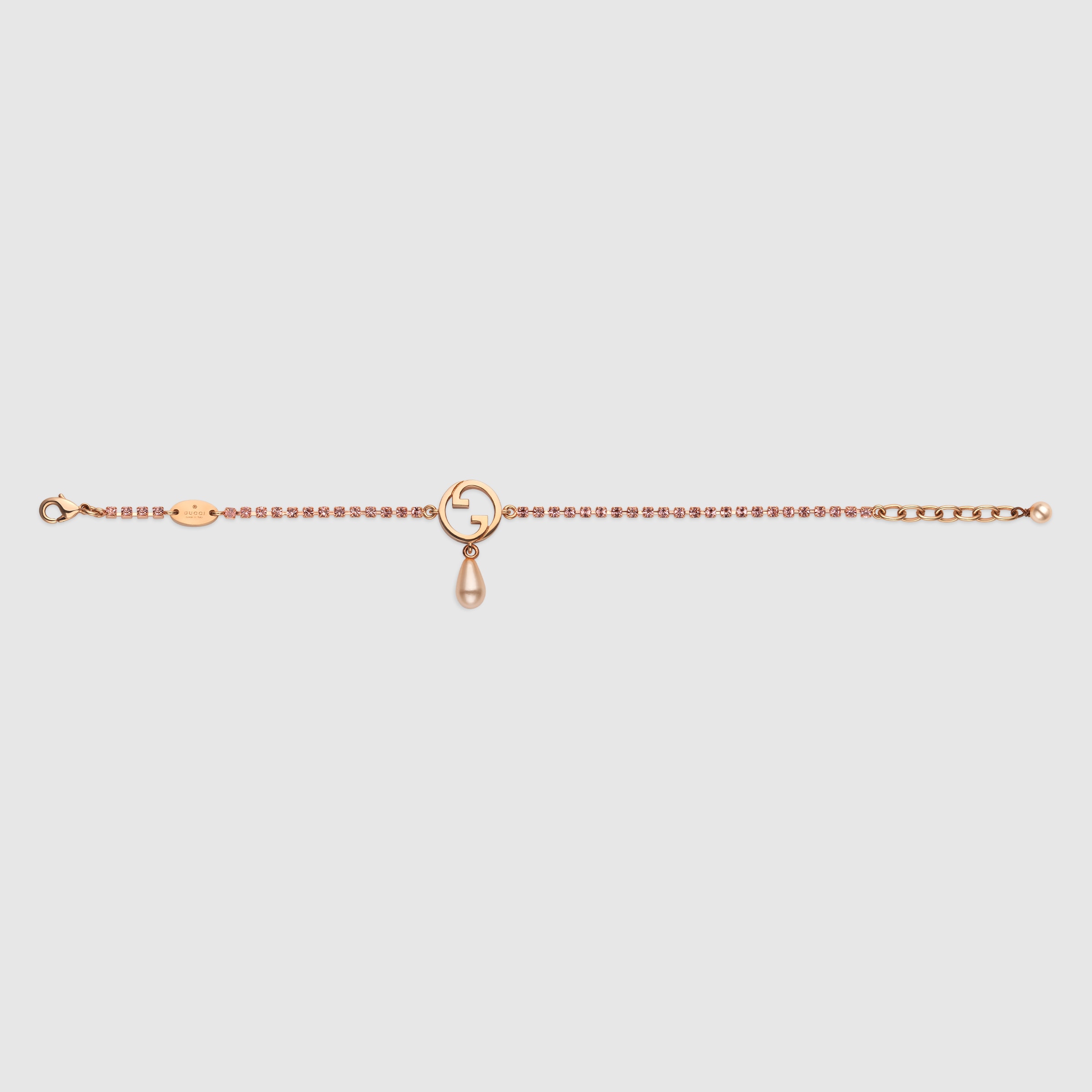 Gucci Blondie crystal bracelet in rose gold-toned metal