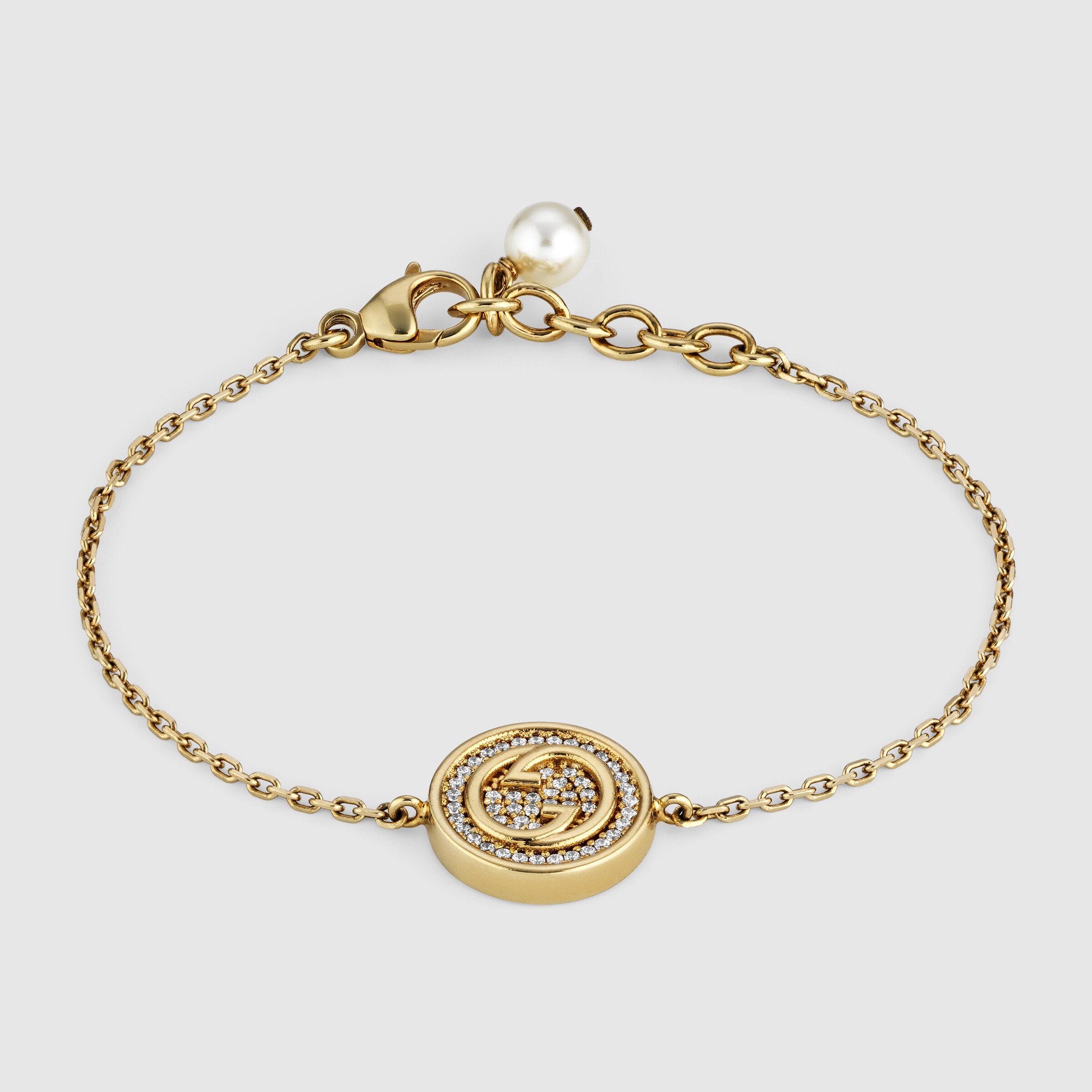 Gucci Blondie bracelet with crystals in light goldtoned metal GUCCI® US