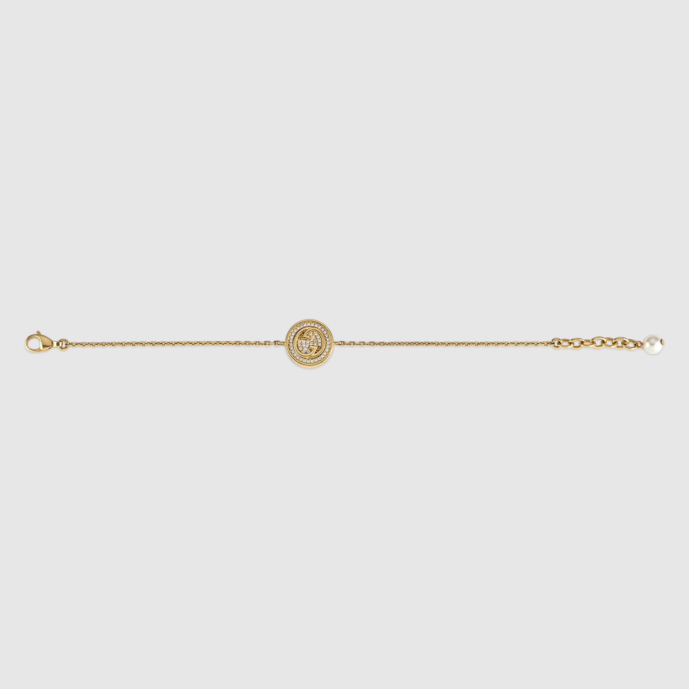 Gucci Blondie bracelet with crystals in light goldtoned metal GUCCI® US
