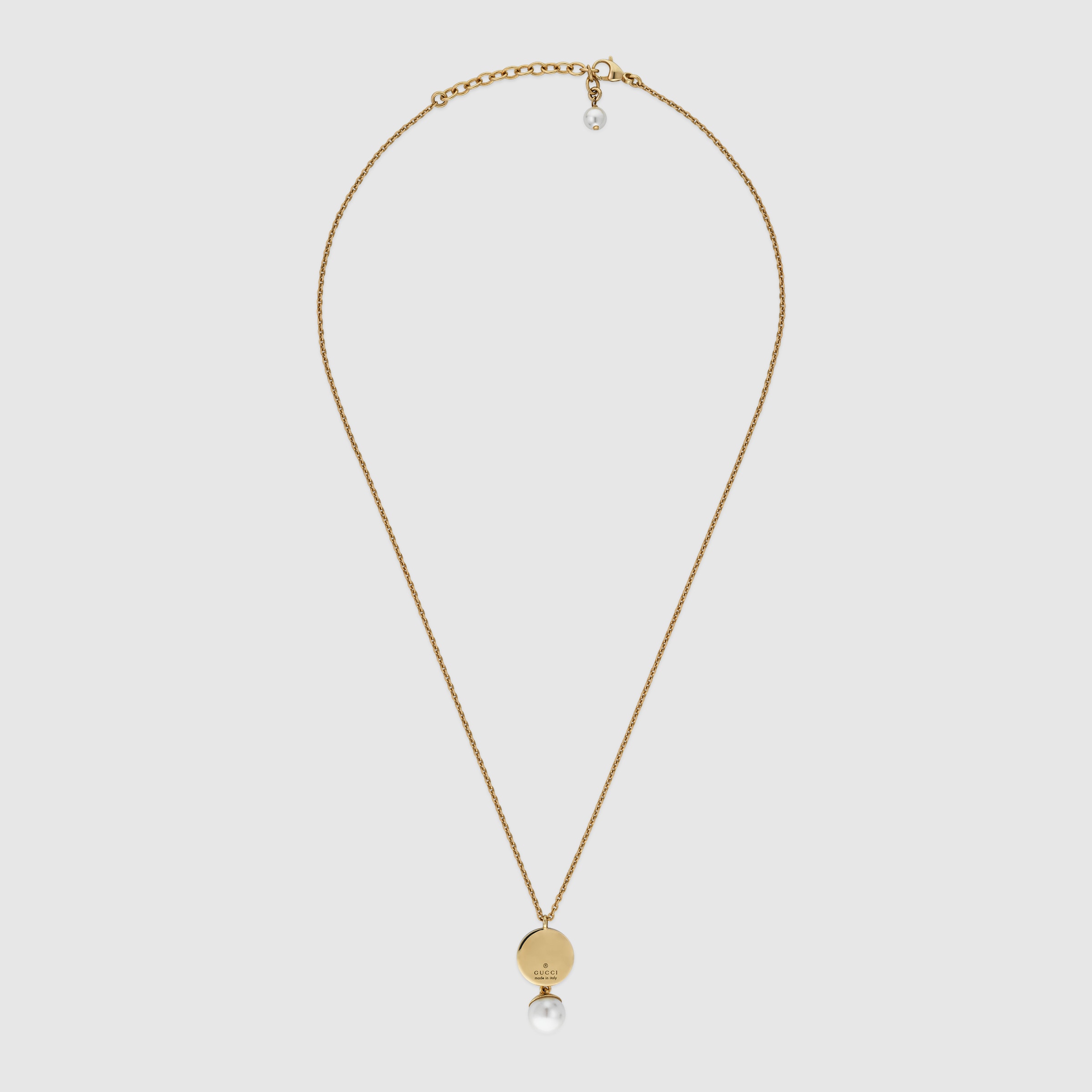 【GUCCI】グッチ ブロンディ クリスタル ネックレス Gucci Blondie crystal necklace in yellow gold-toned metal