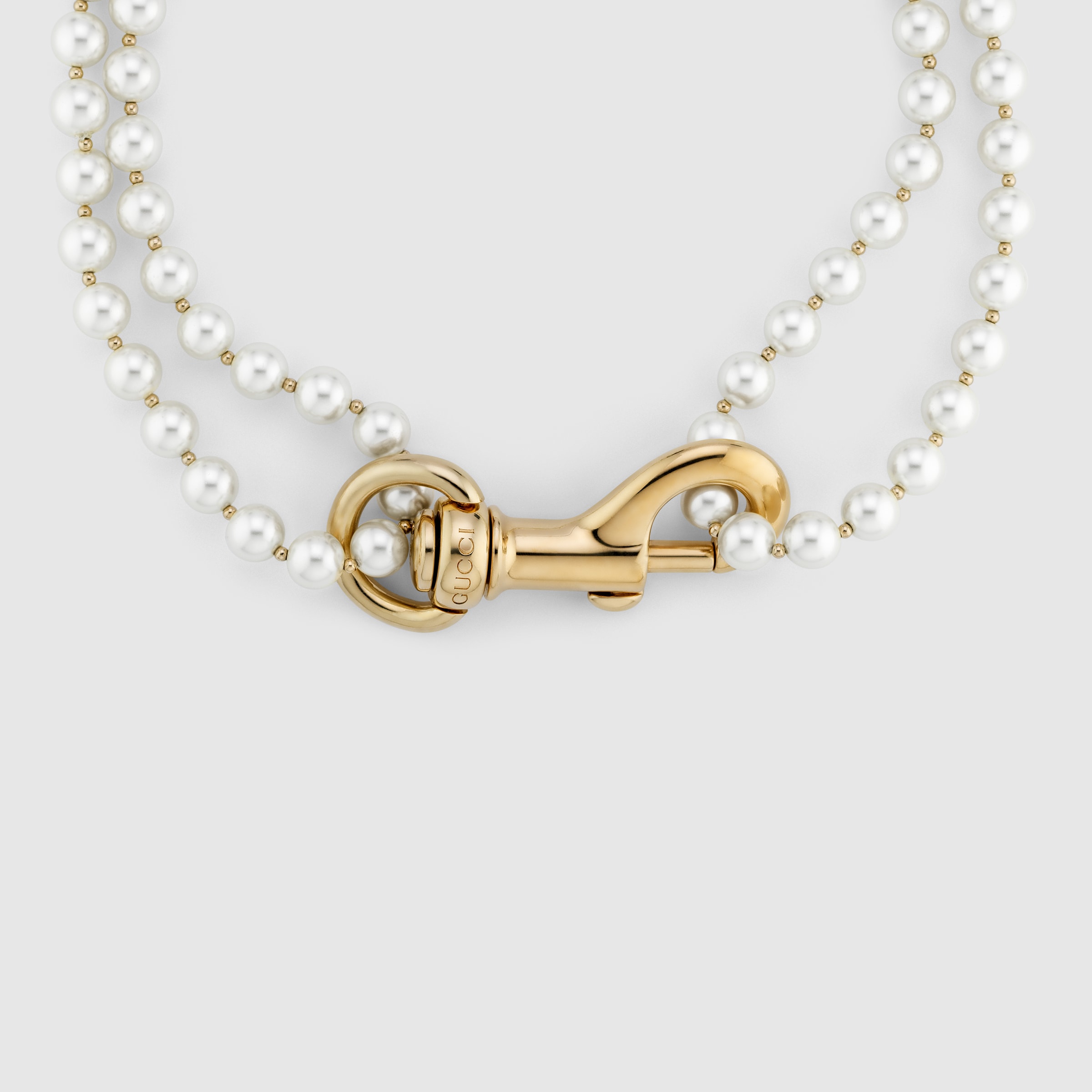 ネックレス・ペンダント Logo Pearl Embellished Necklace 817048_I4620_8078_001_100_0000