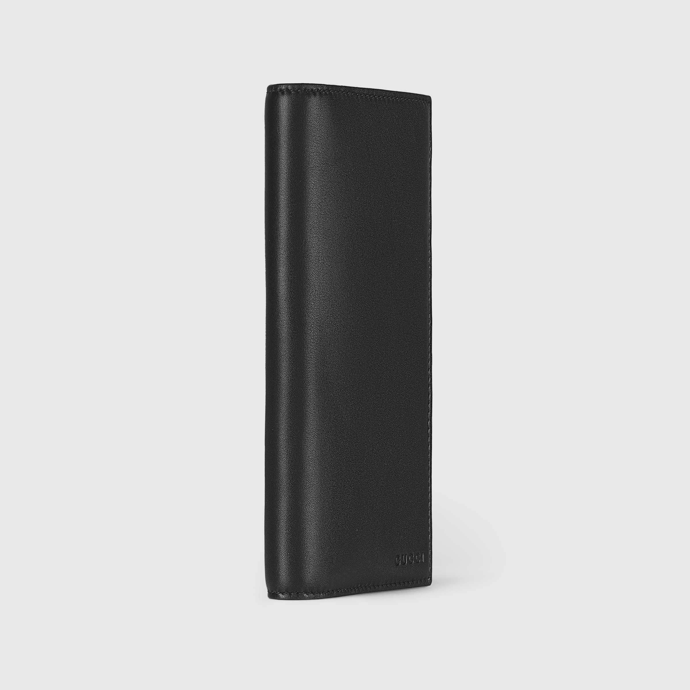 GGエンブレム〕GG ファブリック ロングウォレット ・ブラック レザー