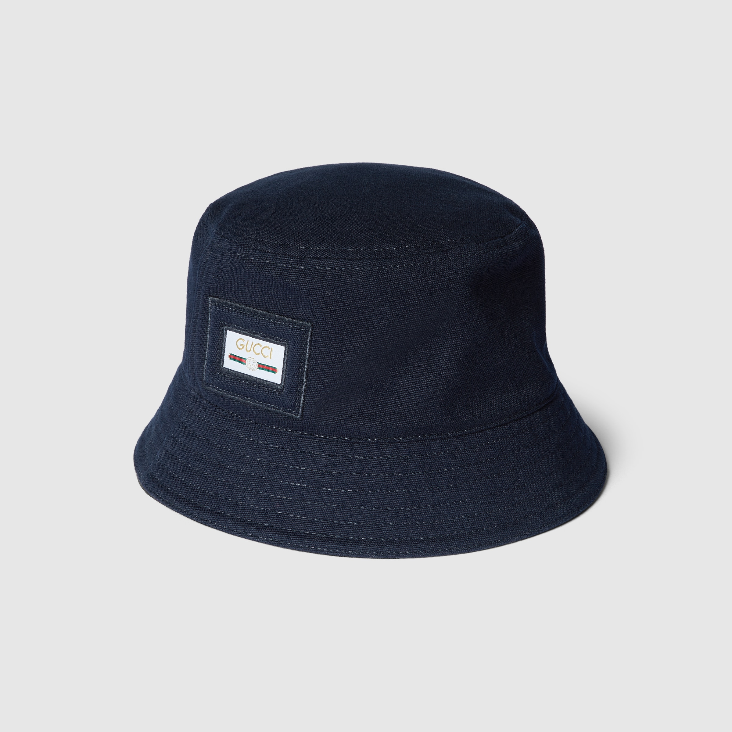 希少 GUCCI バケットハット プリント ビーチ 総柄 ホワイト