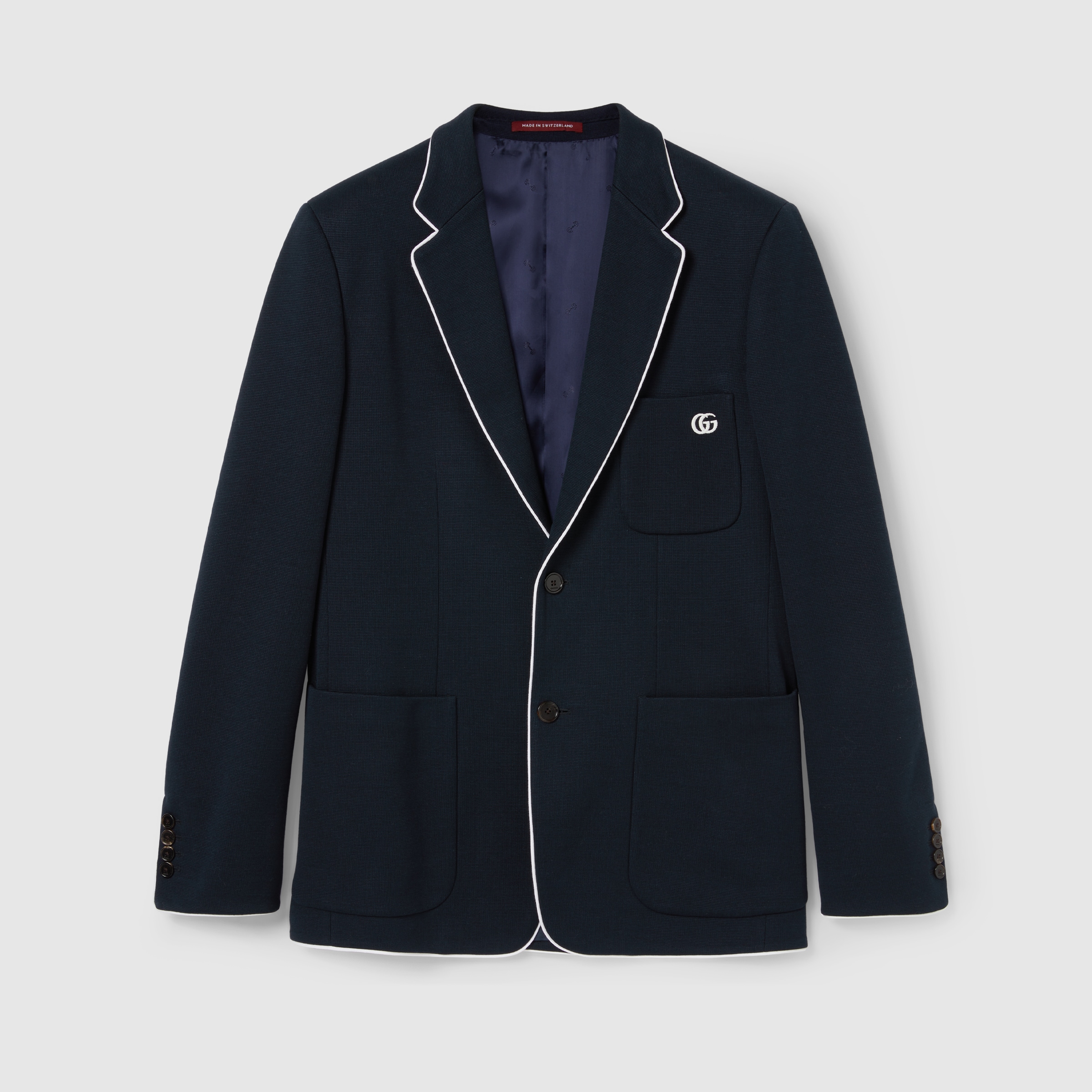 Wool jacket Gucci Blue size 50 IT in Wool - 54806873