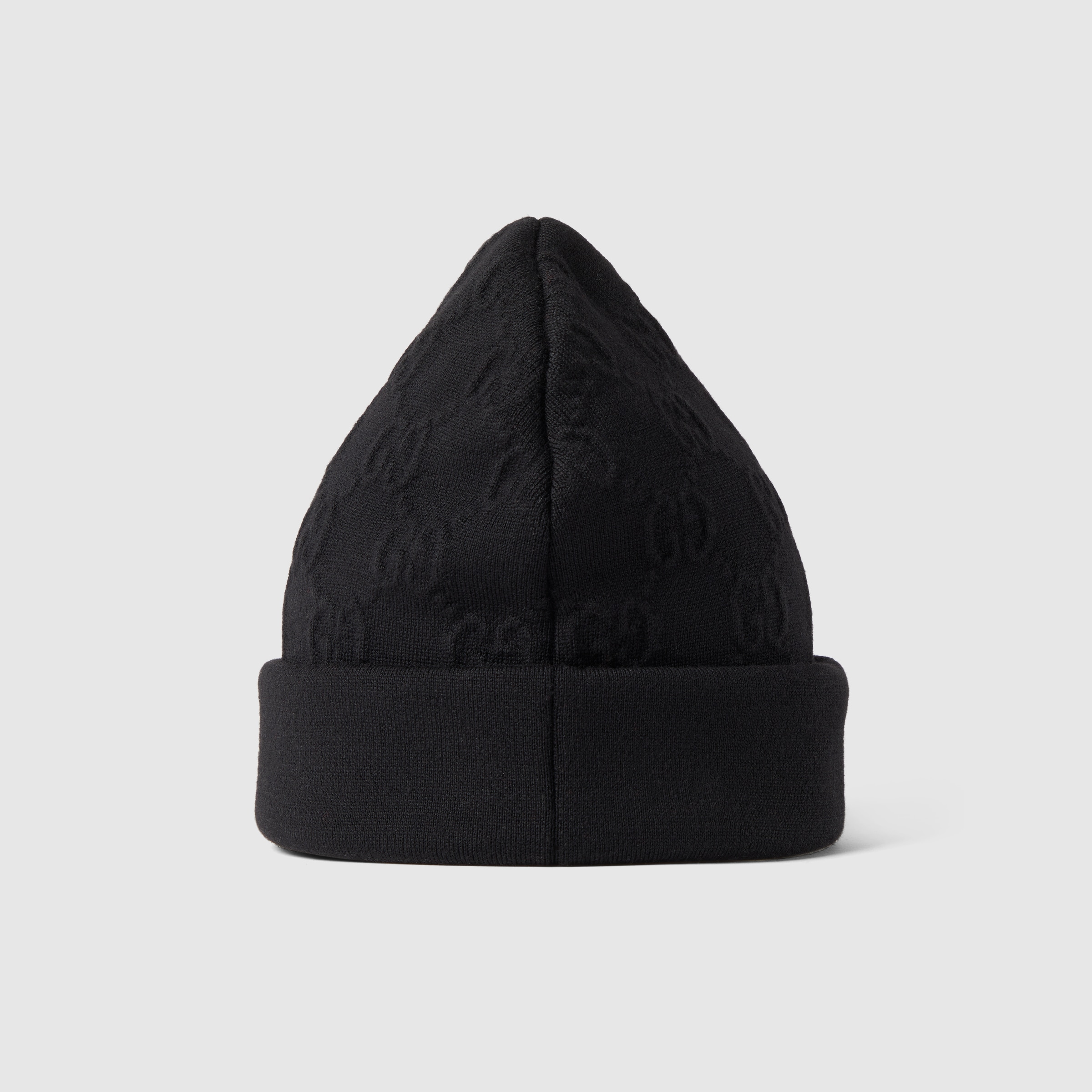 【関税&送料込】Gucci Black Wool Blend Beanie Hat 816580_4GAJ5_1000_002_100_0000