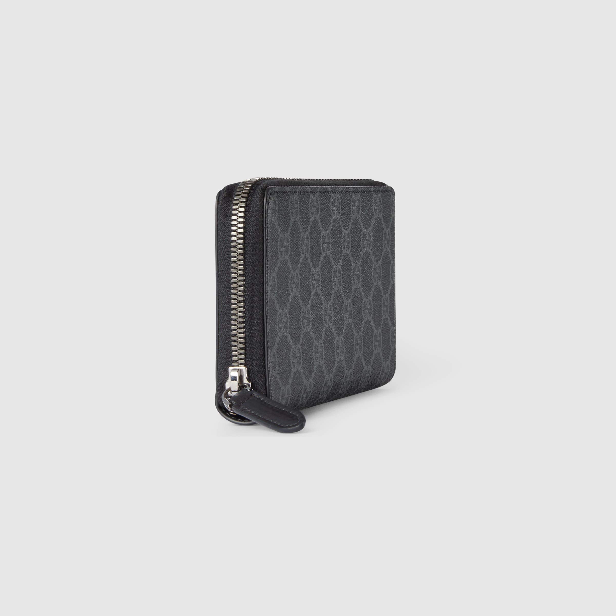 GUCCI｜HALF-LENGTH WALLETS (820692 FAD6L 9741) GG Emblem wallet with leather strap in beige and dark brown