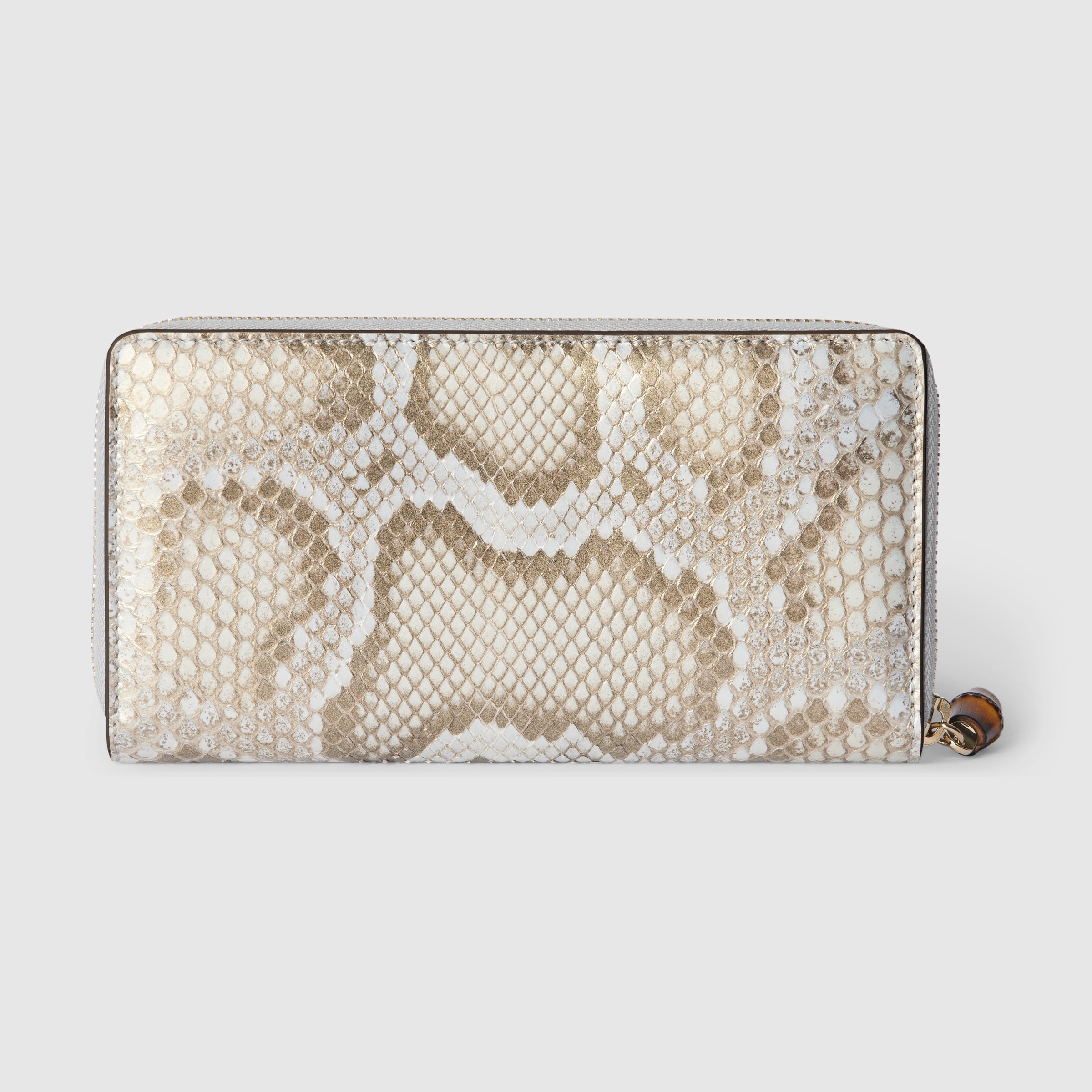 ✨️超希少品！✨️GUCCI バンブー×ホワイトパイソン 　ジップアラウンド ✨️超希少品！✨️GUCCI バンブー×ホワイトパイソン ジップ