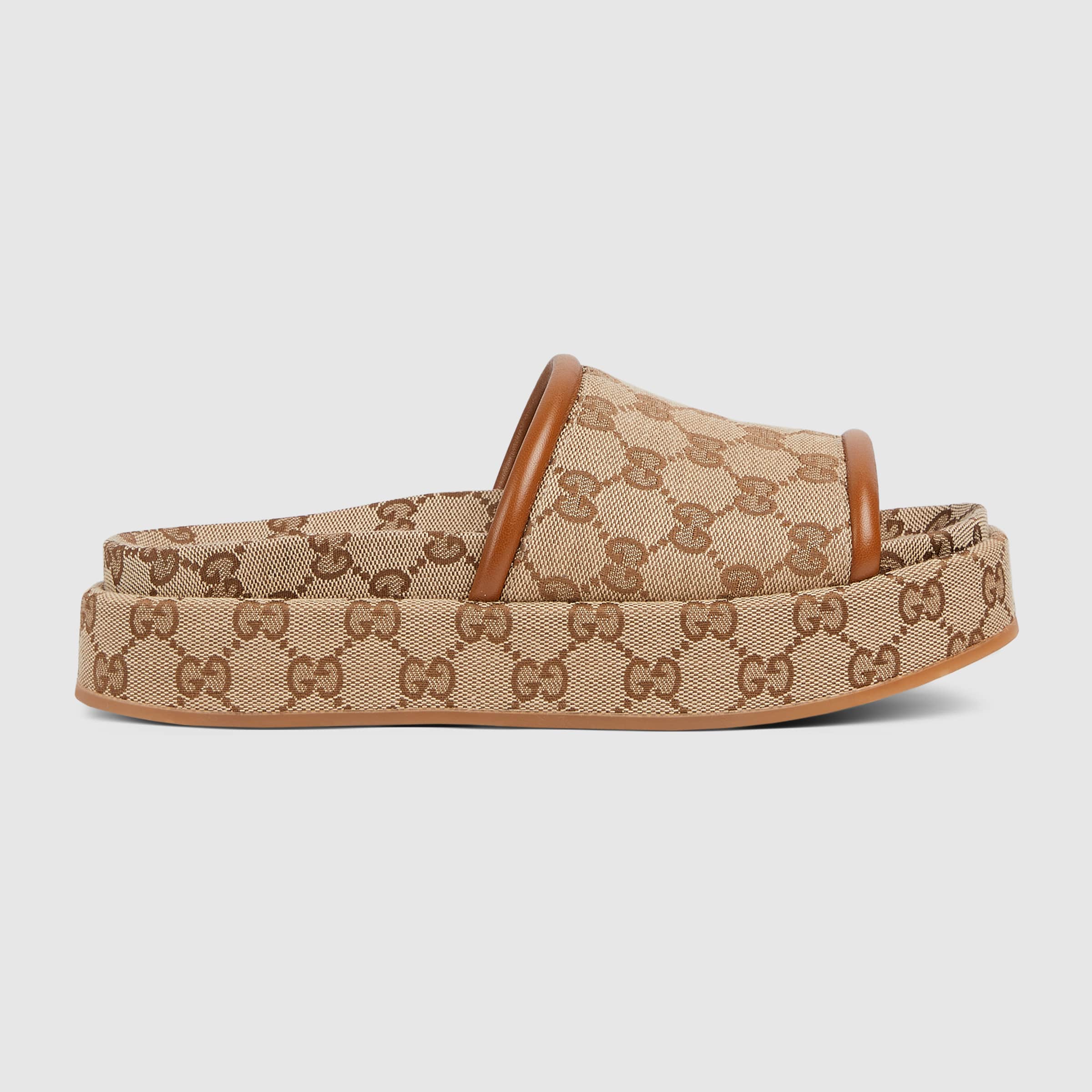 Gucci Women's GG Fabric Sandals Beige