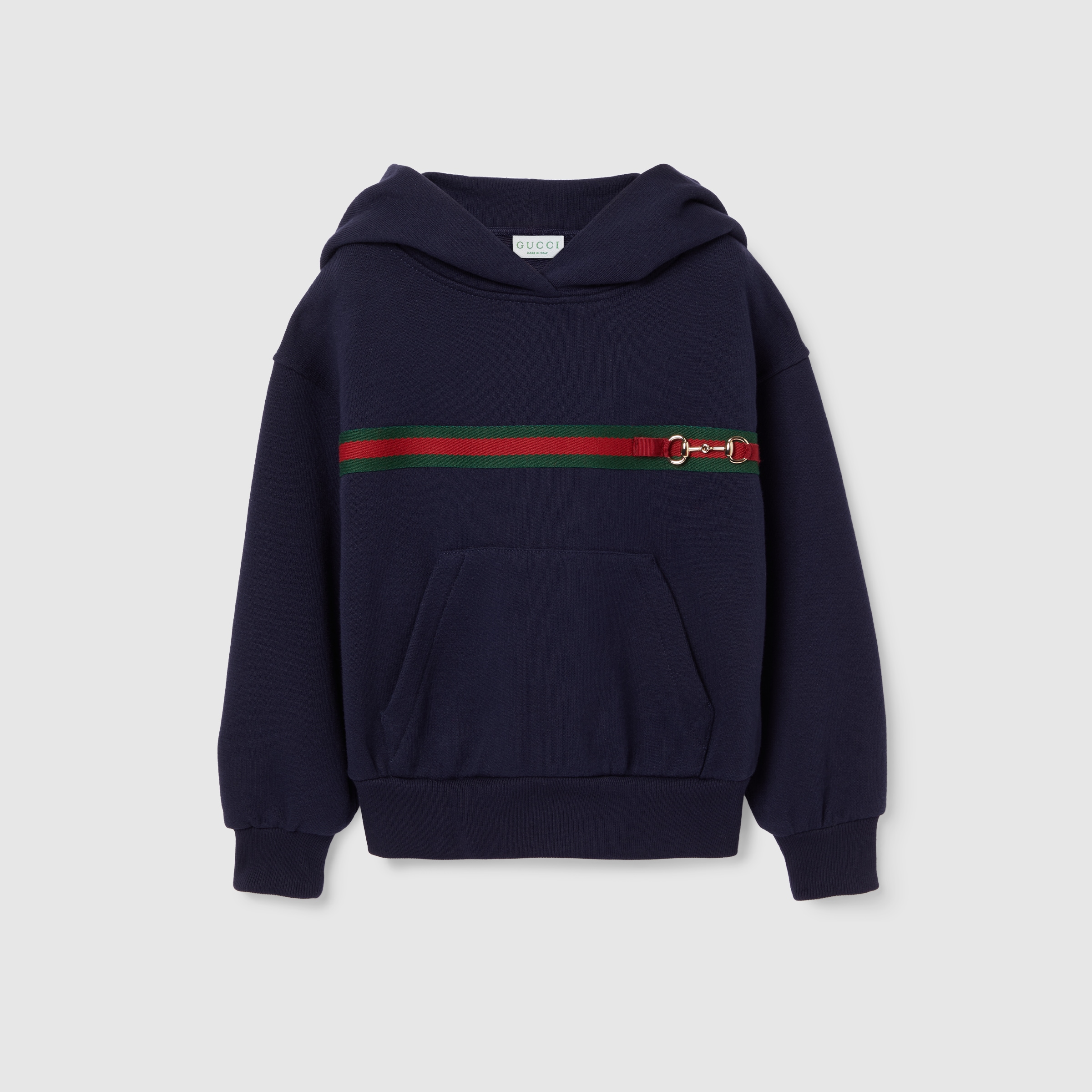 パーカー・フーディ Gucci Cotton Hooded Sweatshirt Printed cotton jersey hooded sweatshirt in grey | GUCCI® US