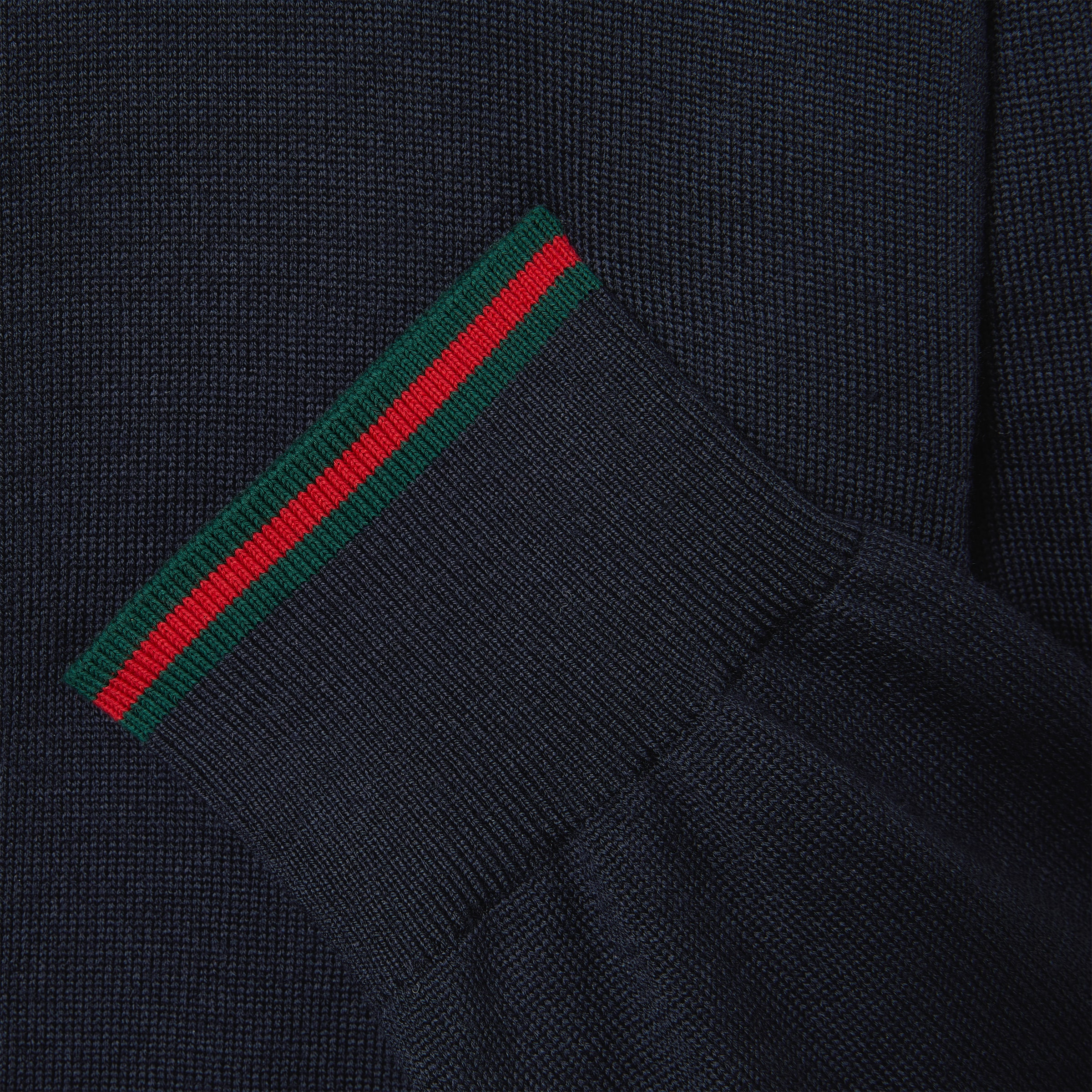 Wool knit cardigan with Web in dark blue | GUCCI® US